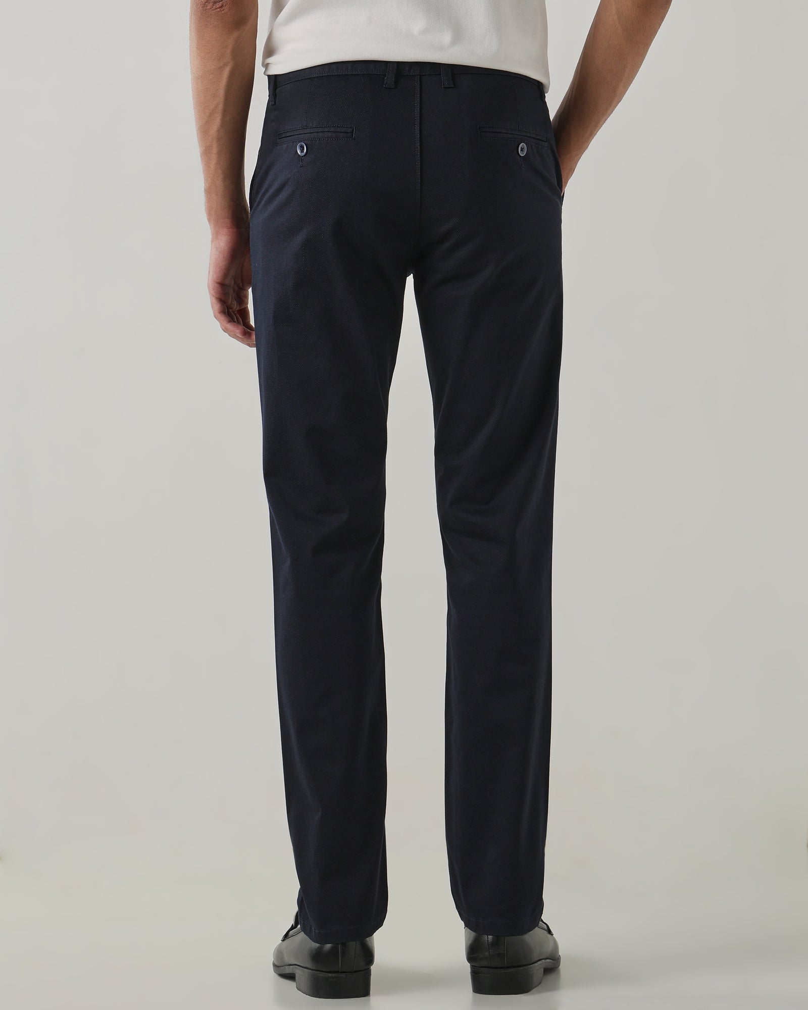 Men Regular Fit Trouser Navy