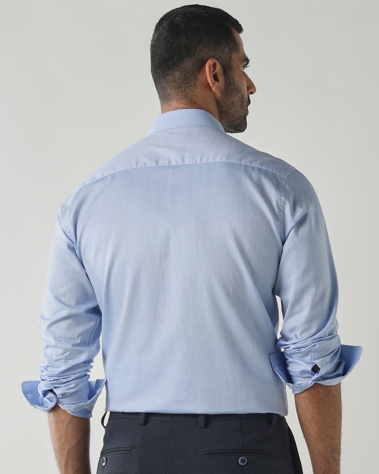 Blue Slim Fit Formal Essential Shirts