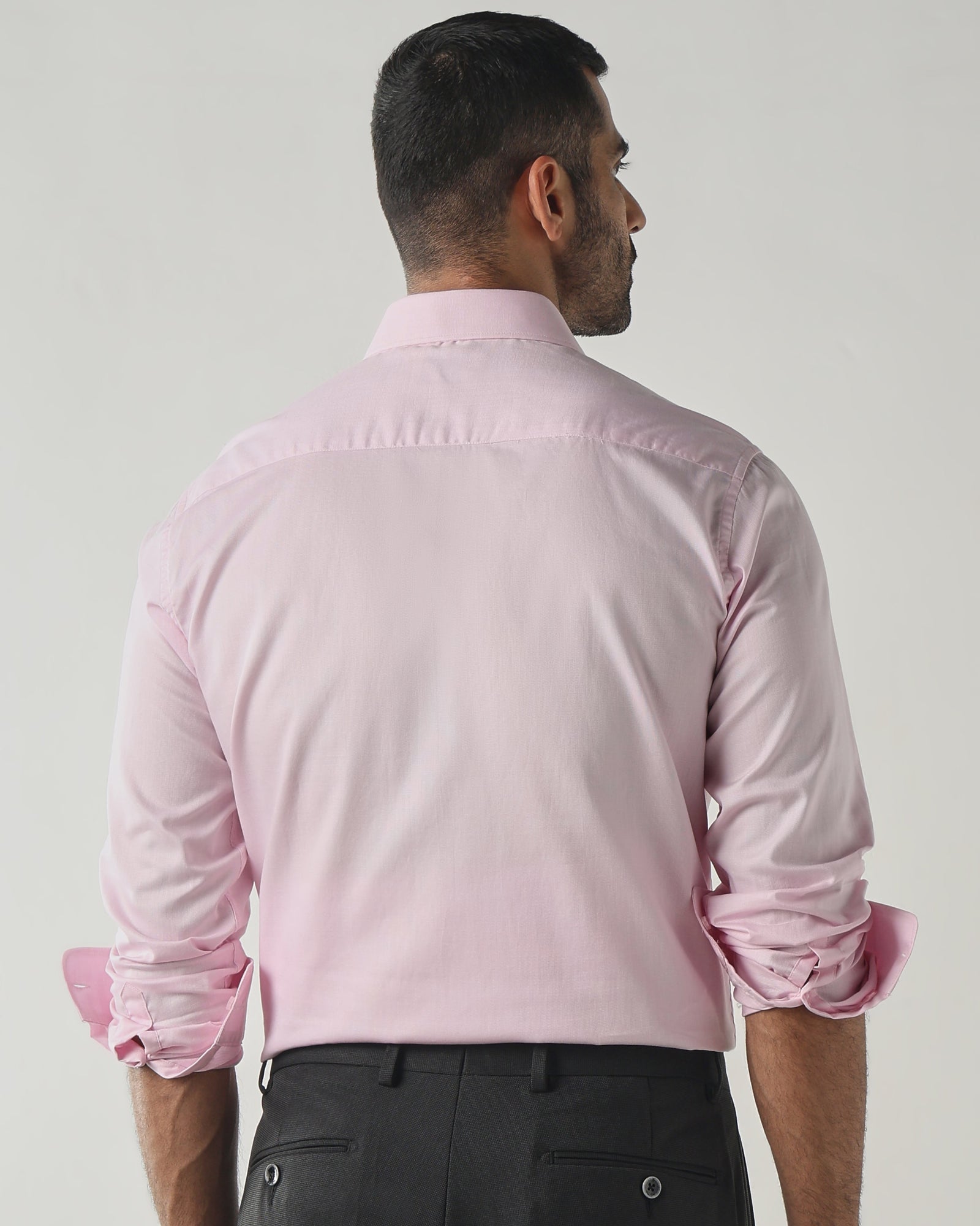 Lt Pink Slim Fit Formal Essential Shirts
