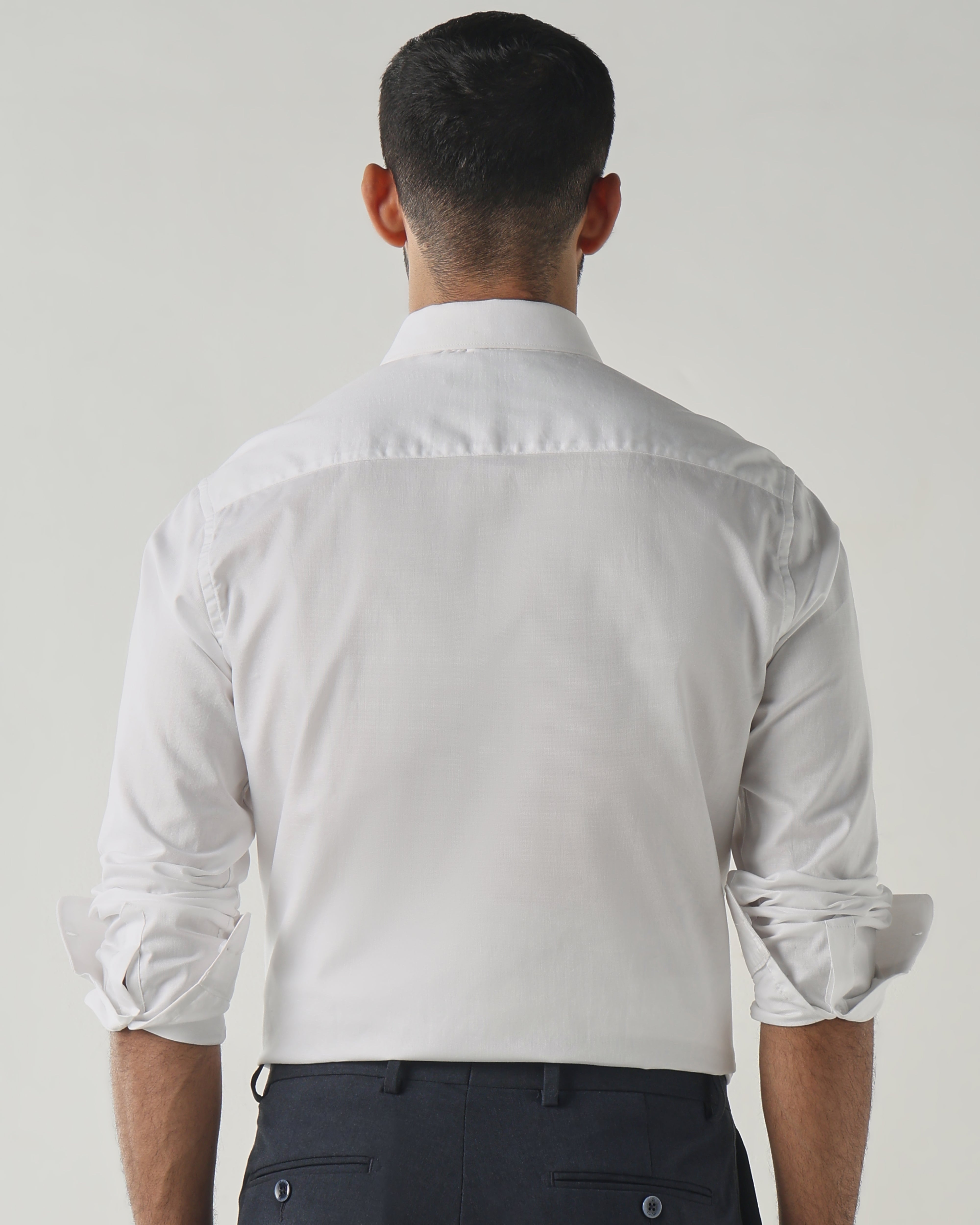 White Slim Fit Formal Essential Shirts