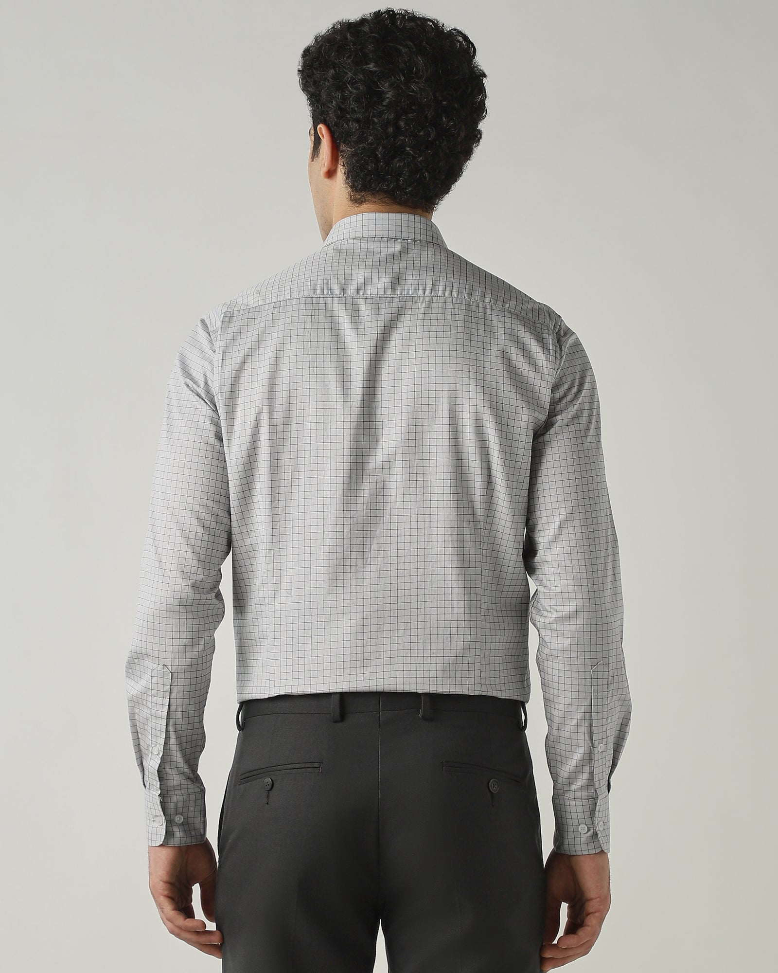 Shirt Grey Slim Fit 100% Cotton