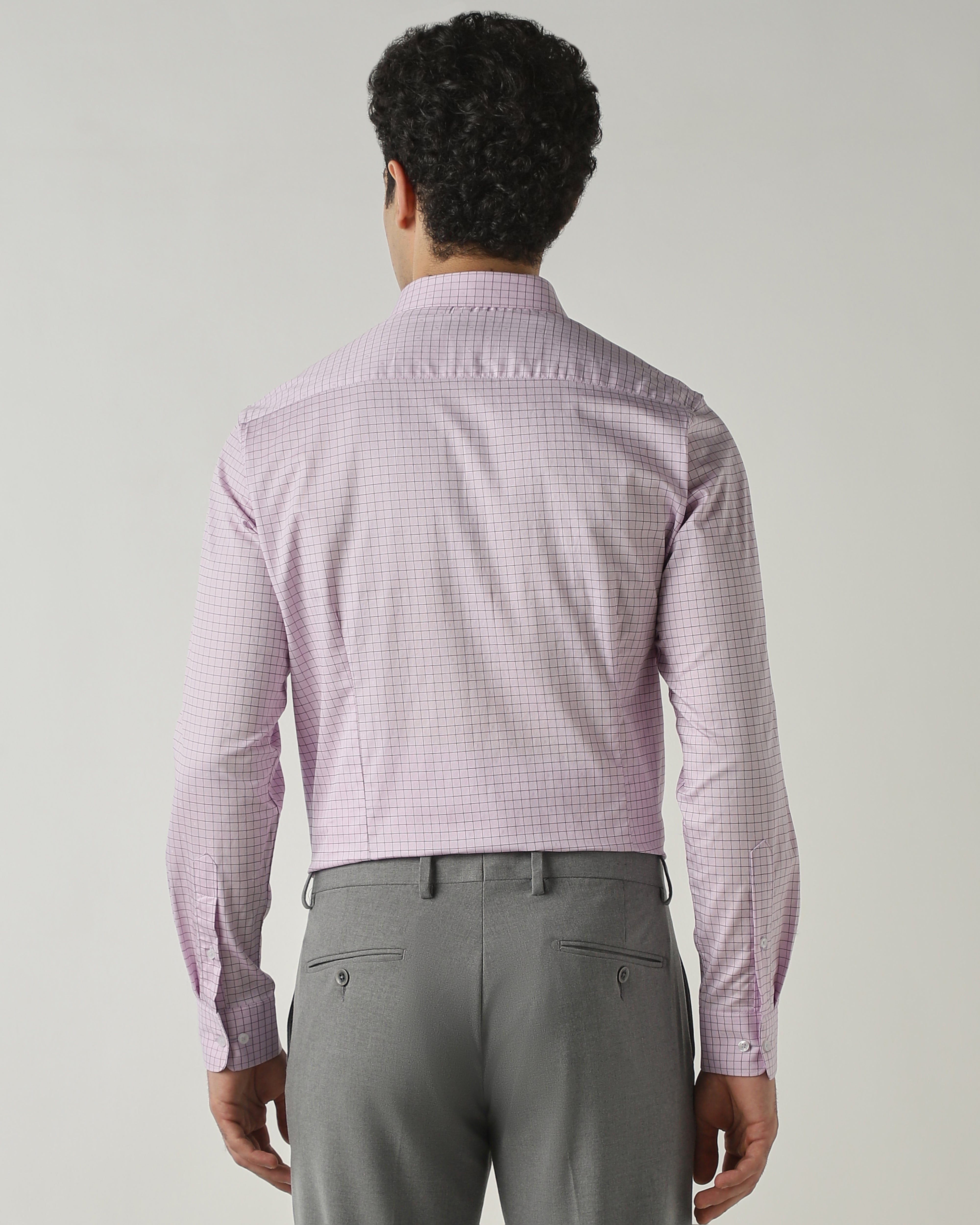 Shirt Purple Slim Fit 100% Cotton