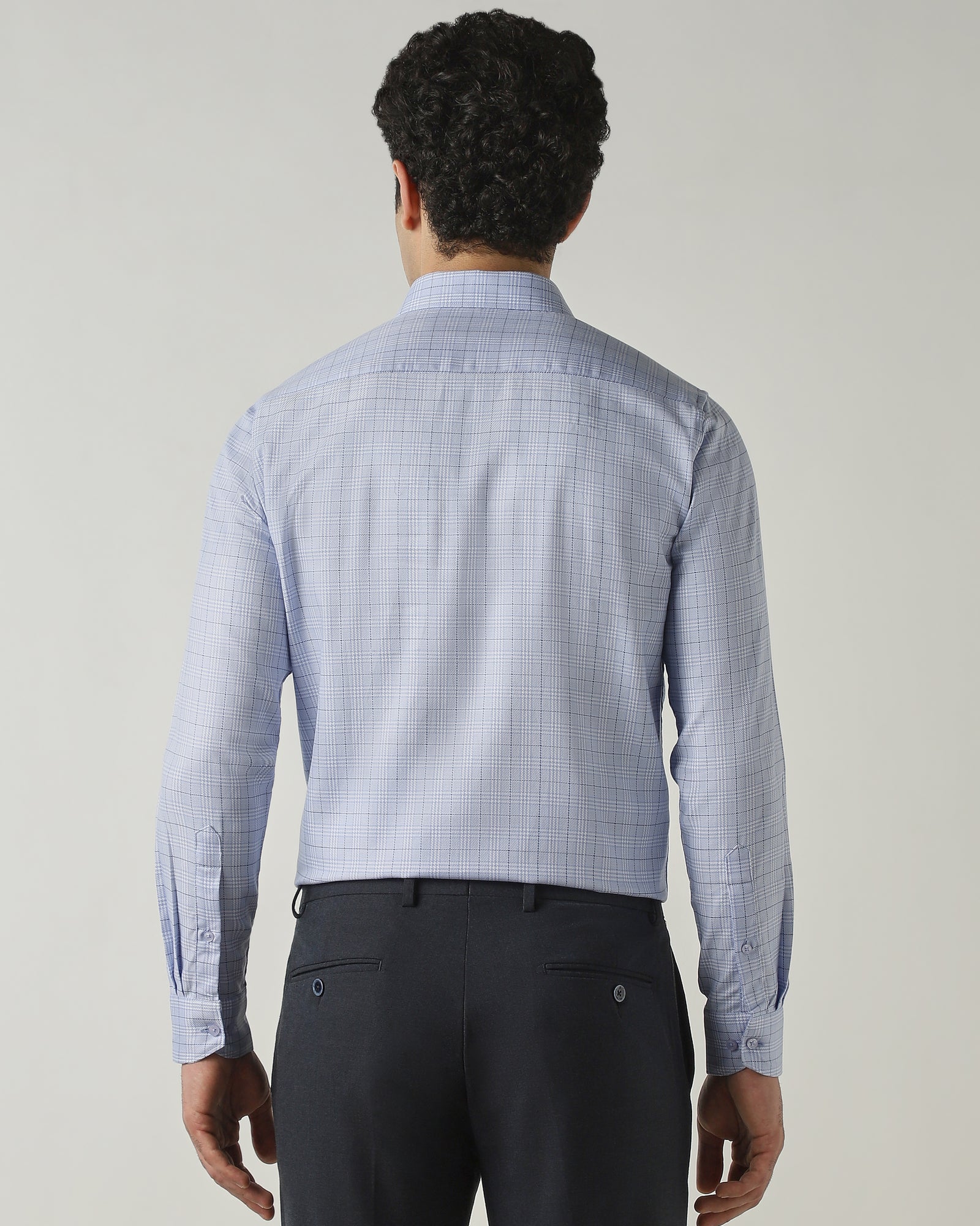 Shirt Blue Slim Fit 100% Cotton