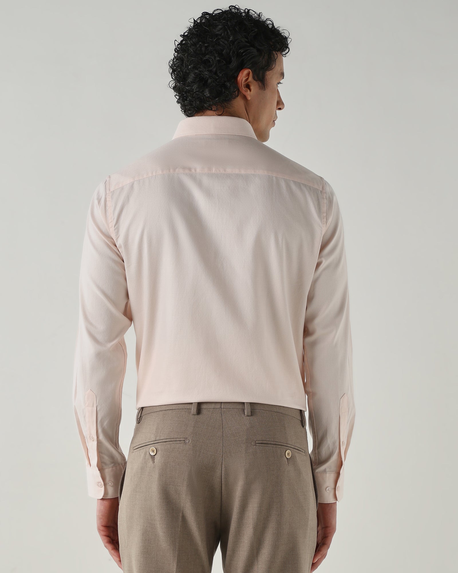 Men Regular Fit Shirts Peach