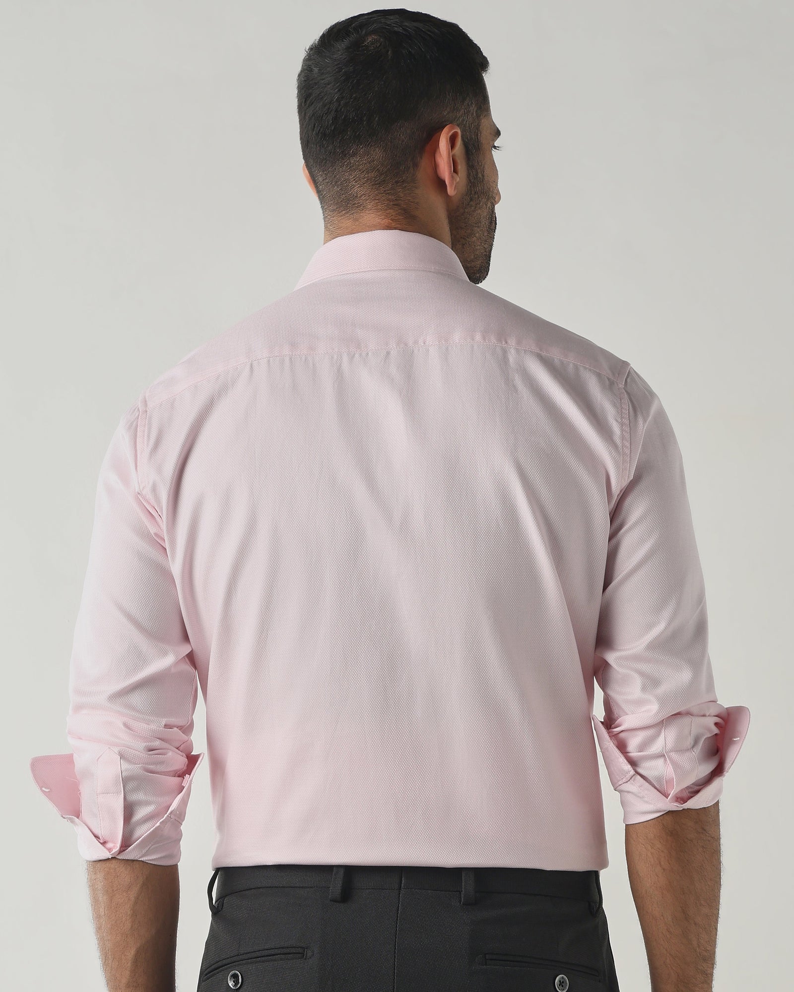 Lt Pink Slim Fit Fashion Formal Shirts