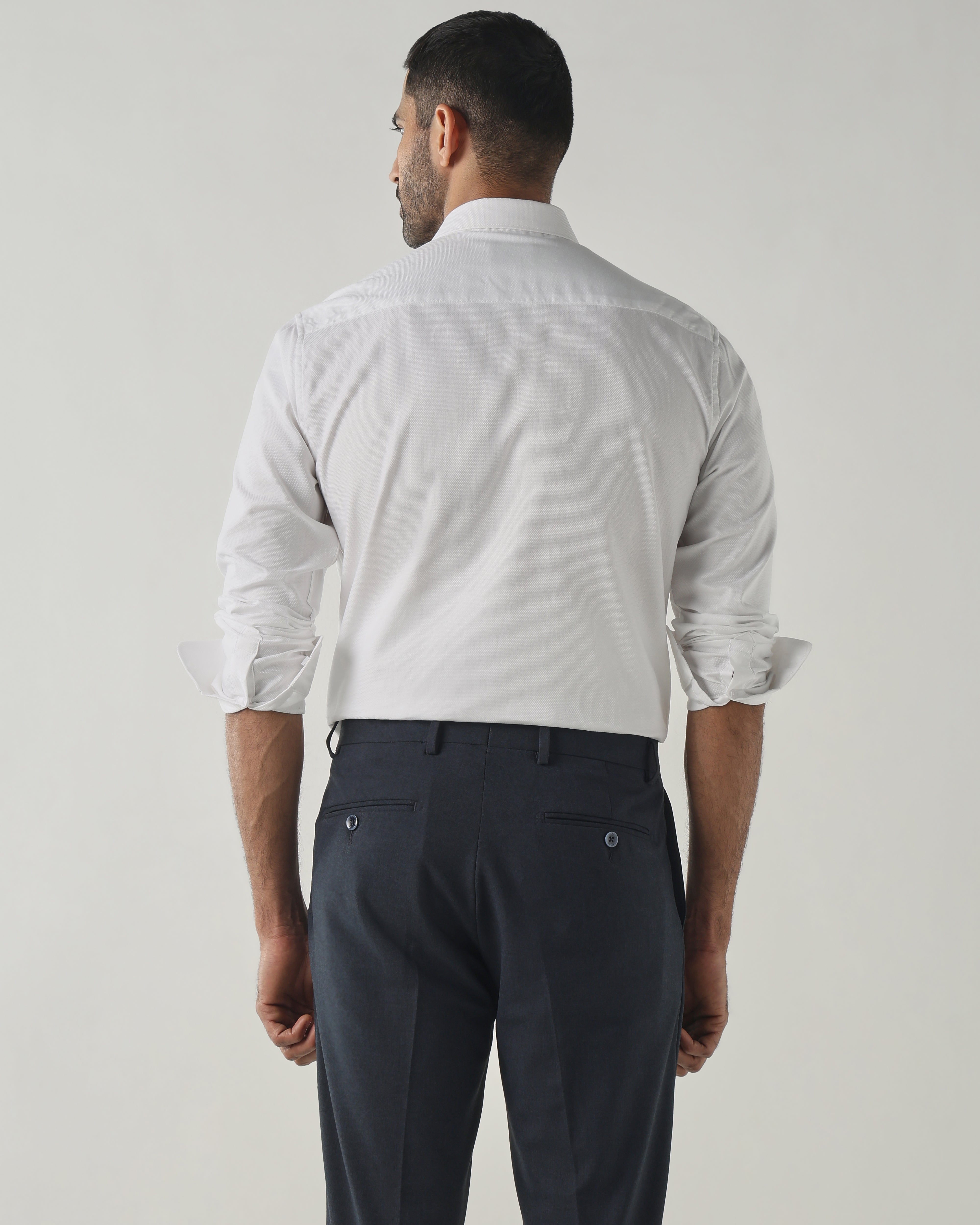 White Slim Fit Fashion Formal Shirts
