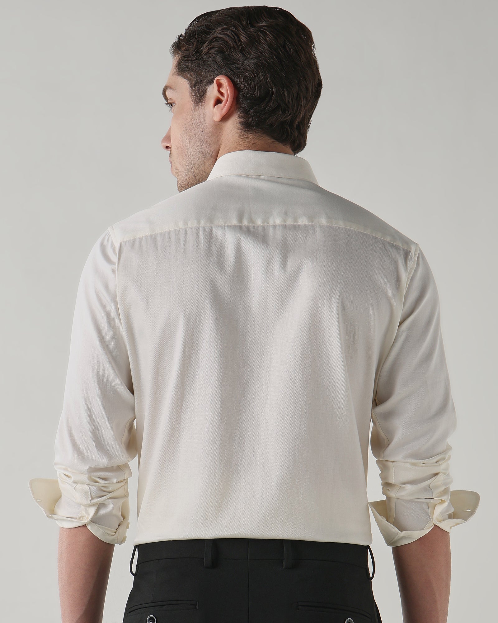 Men Regular Fit Shirt Cream