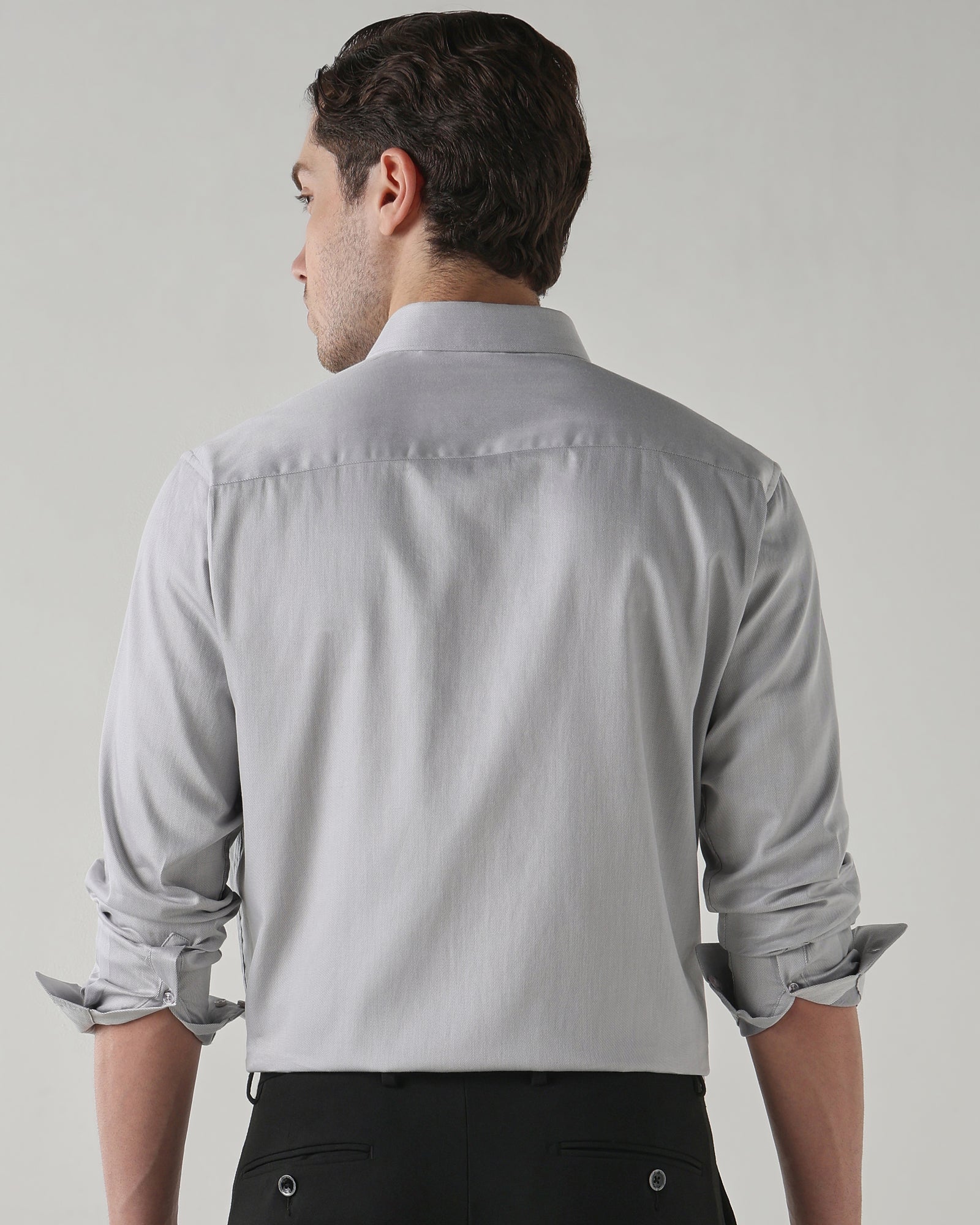 Men Regular Fit Shirt Light Grey
