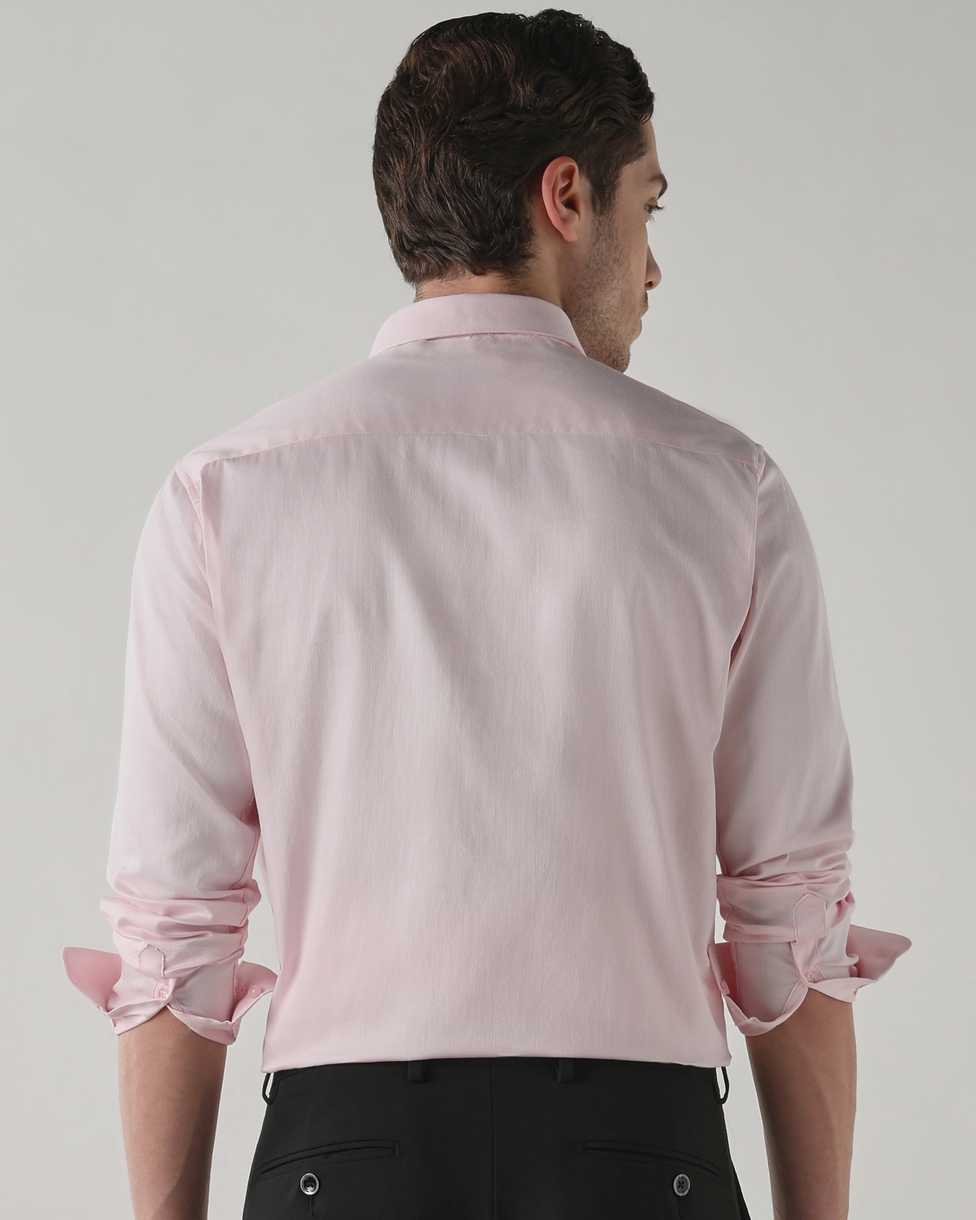 Men Regular Fit Shirt Light Pink