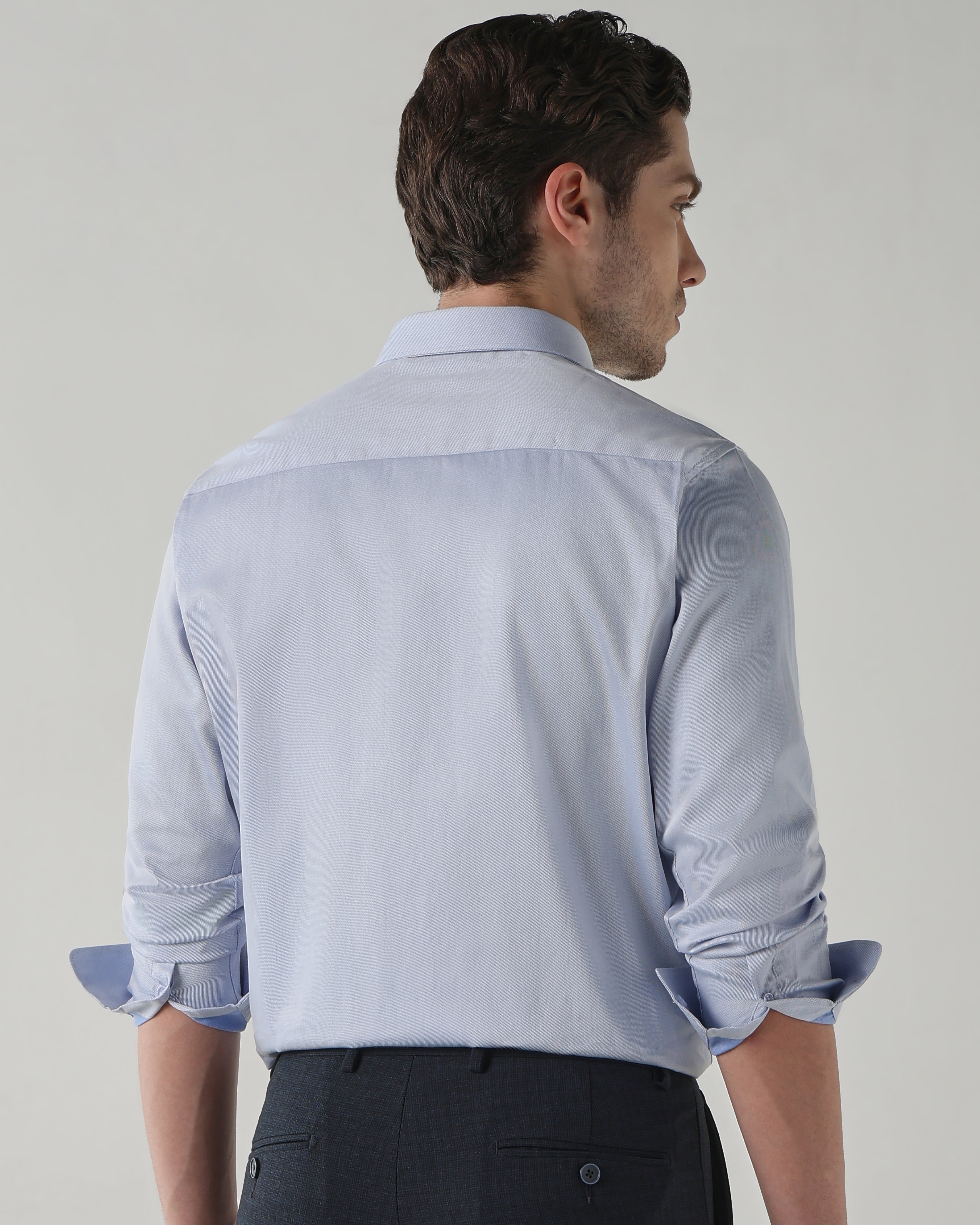 Men Regular Fit Shirt Sky Blue