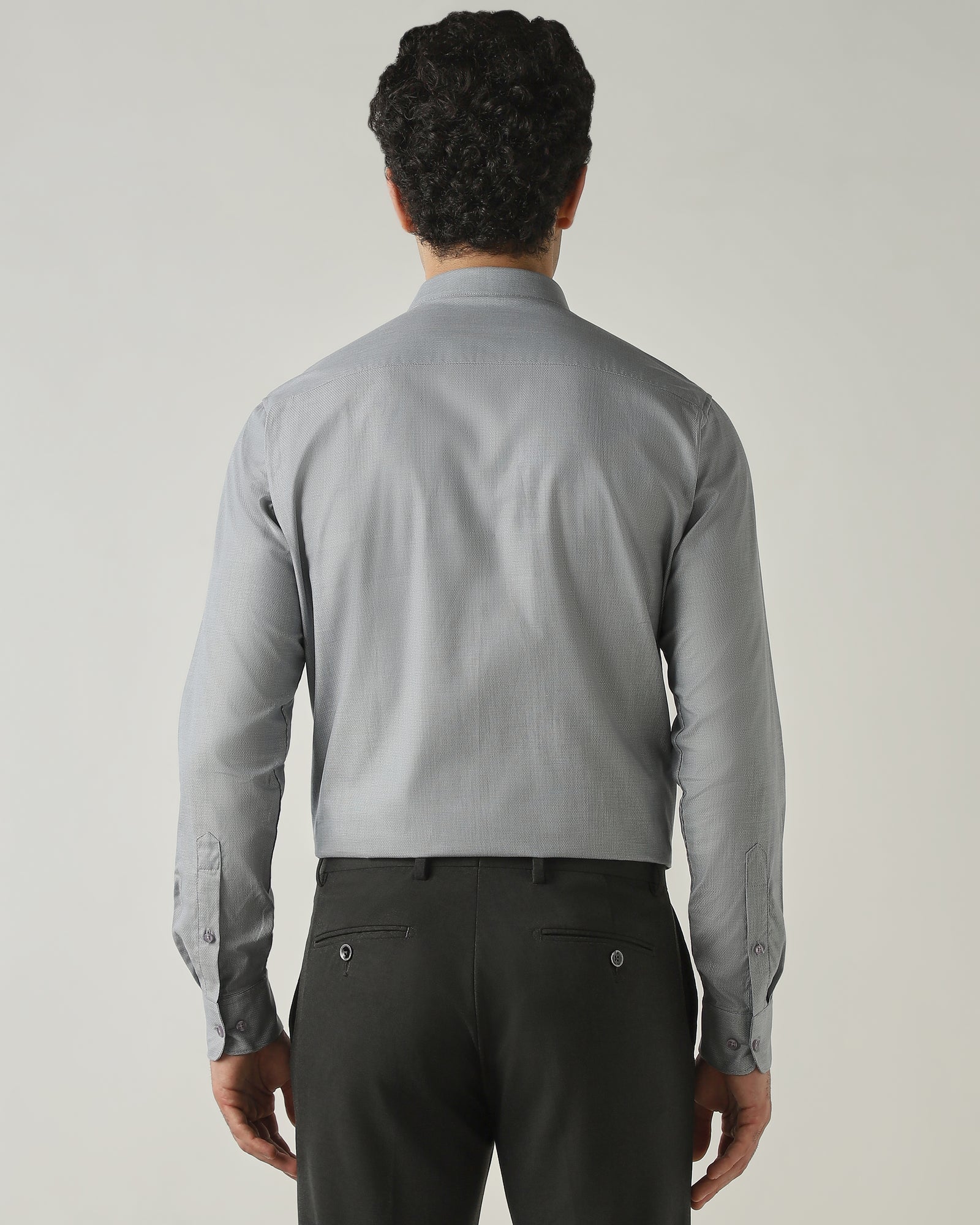 Shirt Grey Slim Fit 100% Cotton