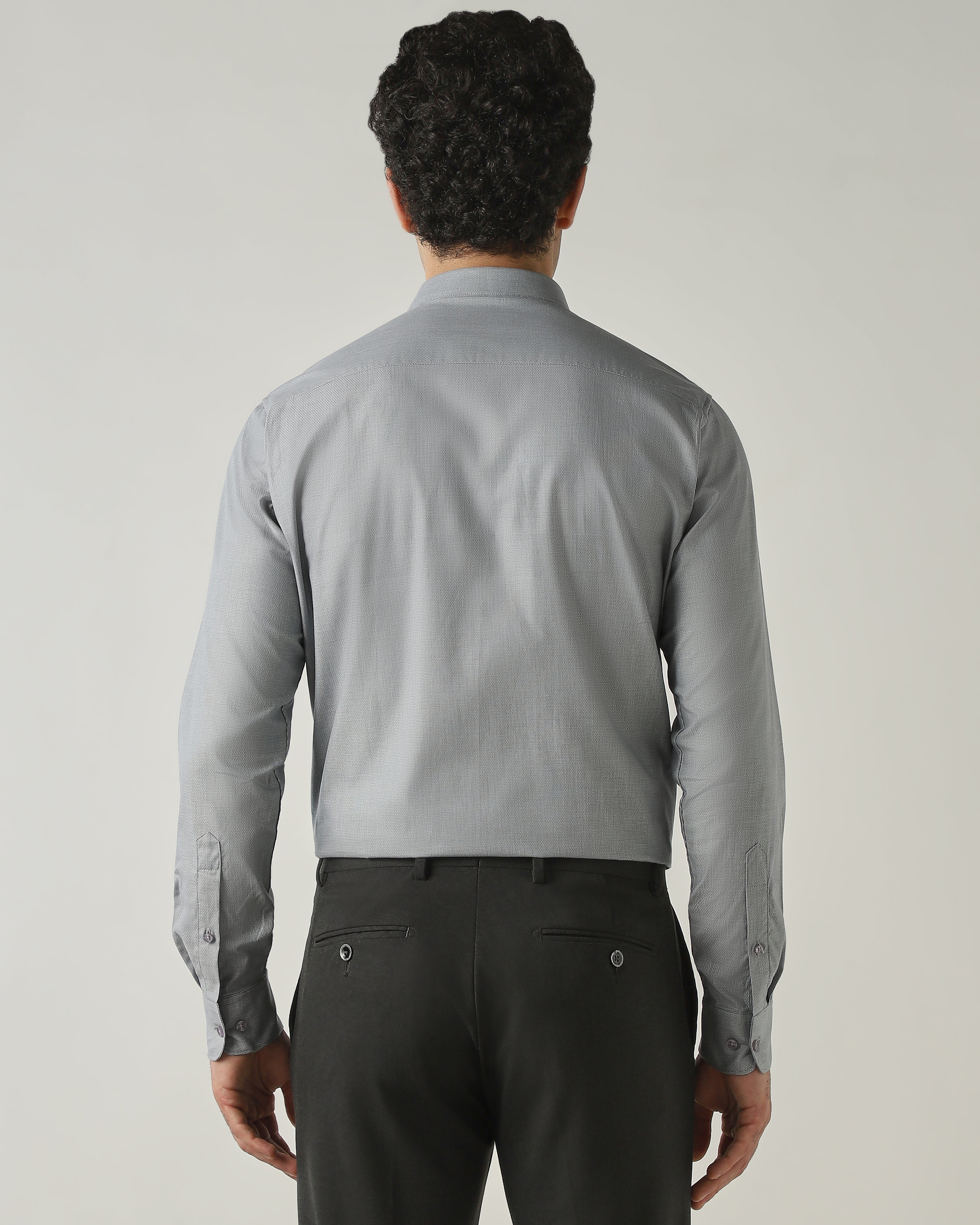 Shirt Grey Slim Fit 100% Cotton