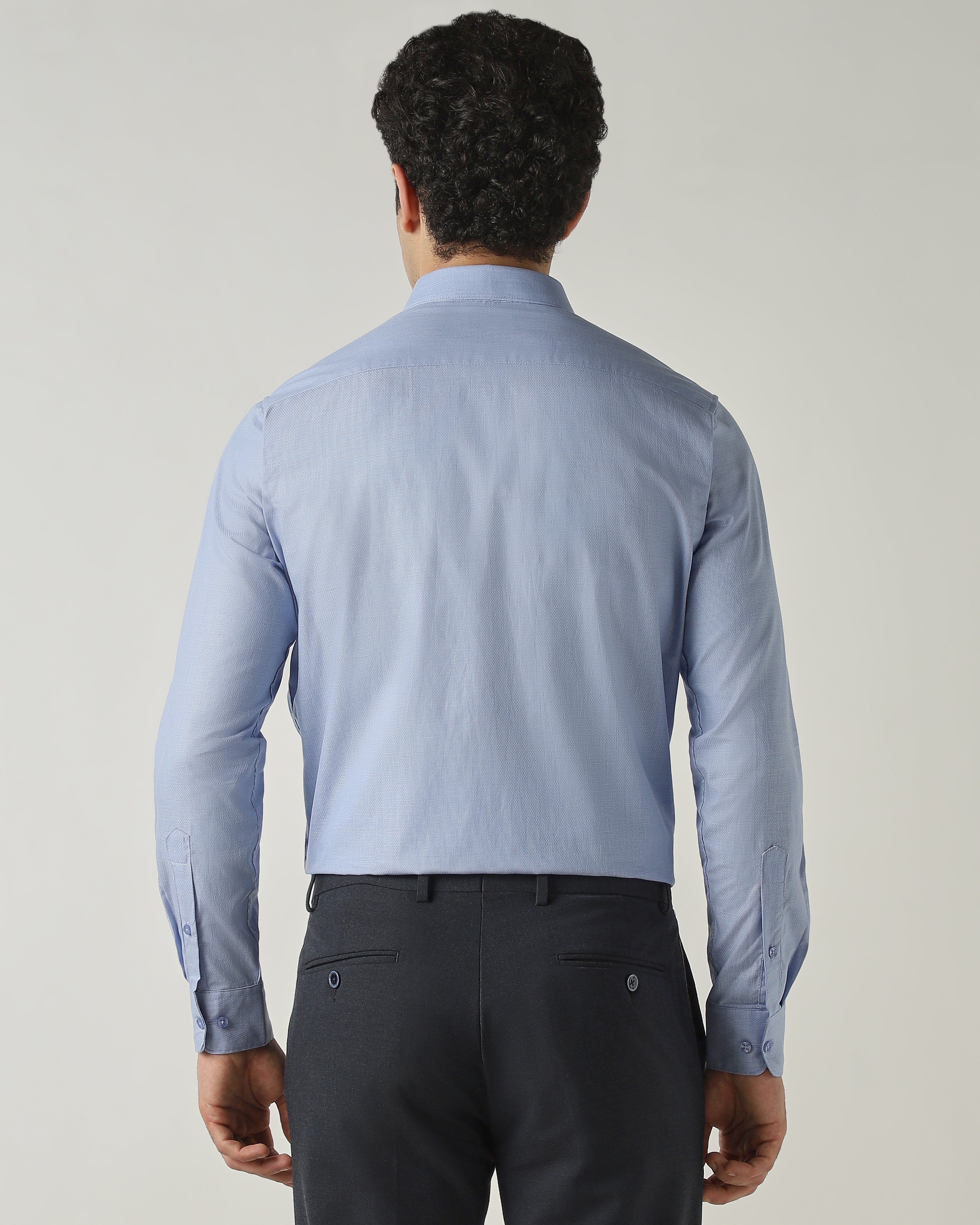 Shirt Navy Slim Fit 100% Cotton