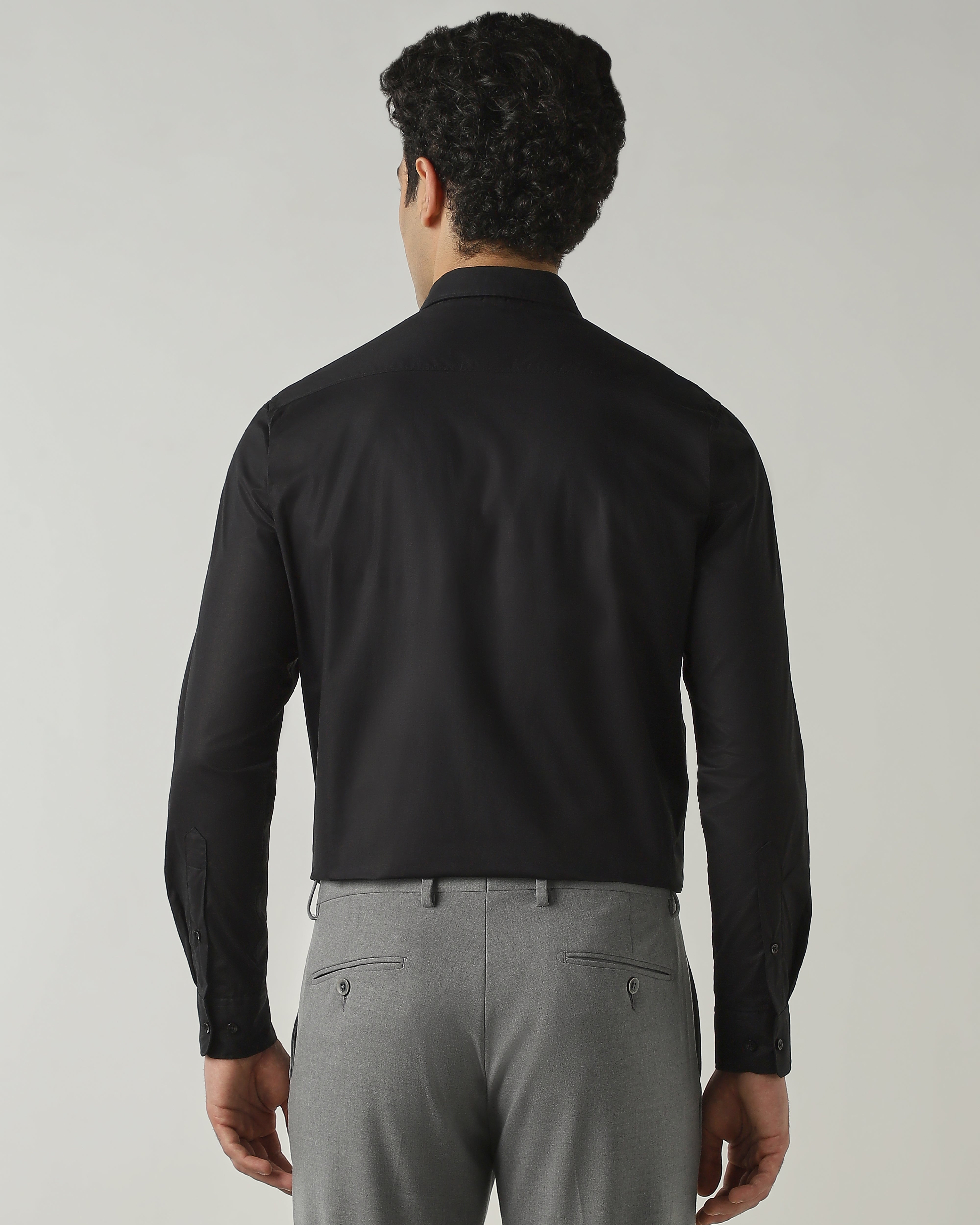 Shirt Black Slim Fit 100% Cotton