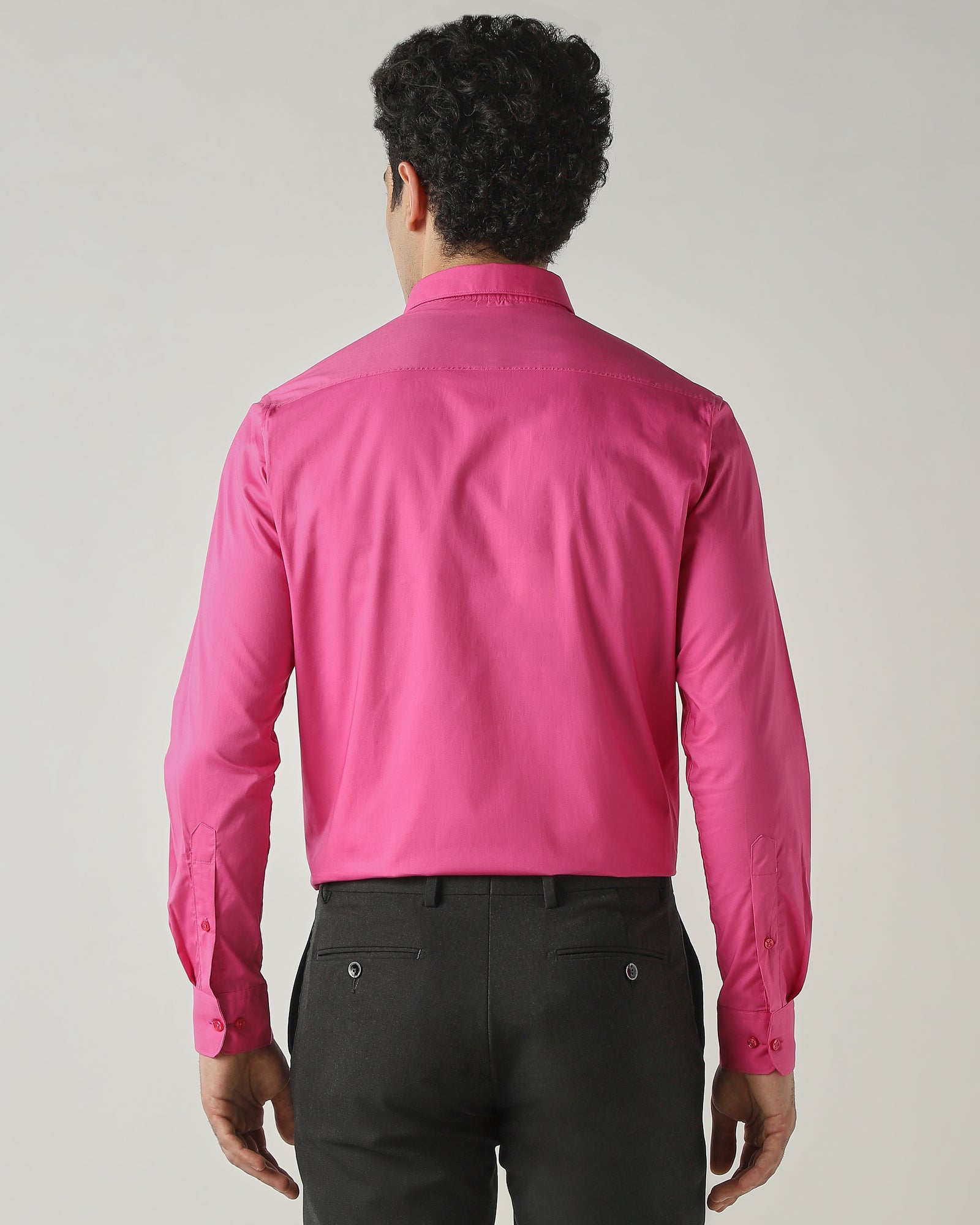 Shirt Majenta Slim Fit 100% Cotton