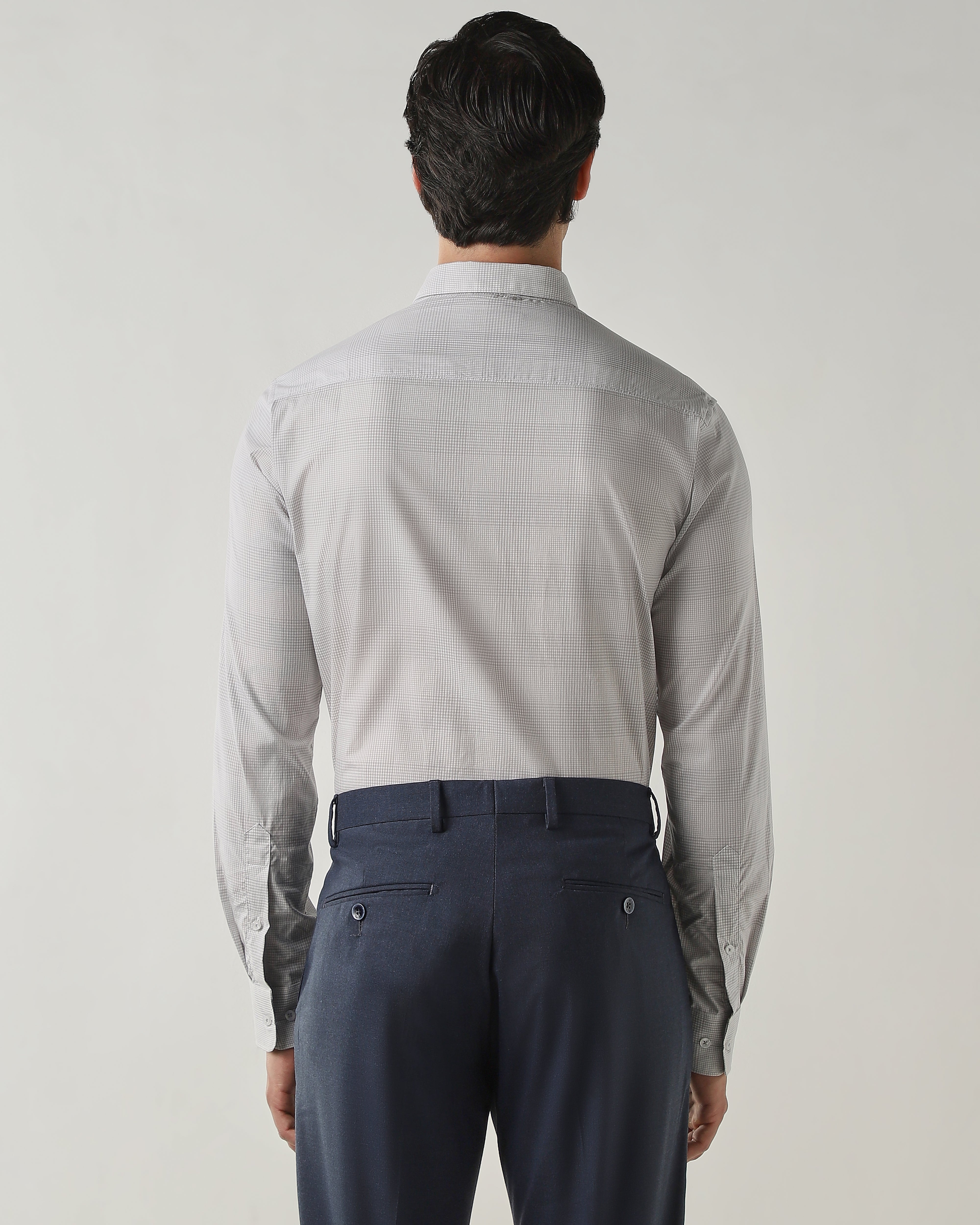Slim Fit Shirt Light Grey/White