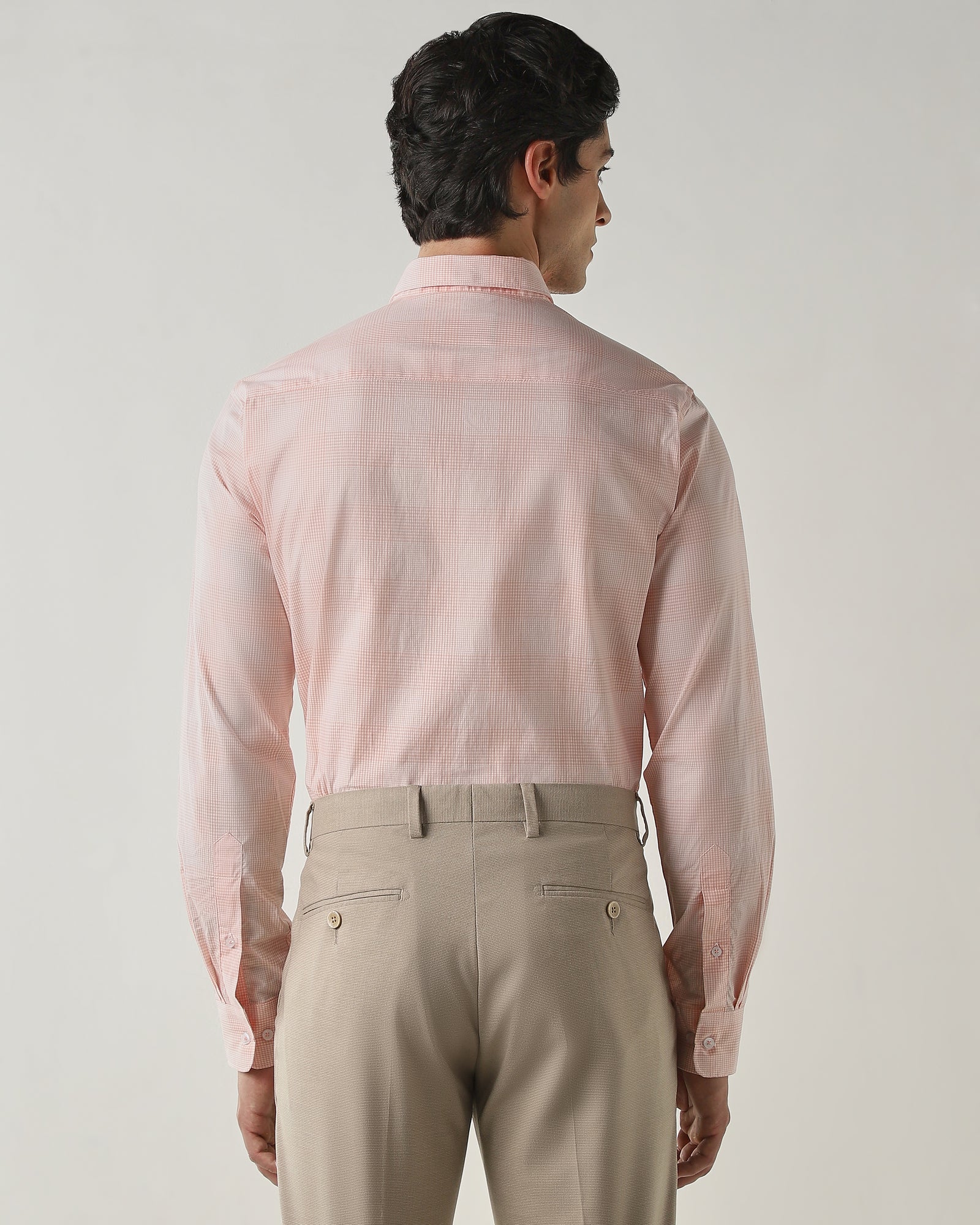 Slim Fit Shirt Orange/White