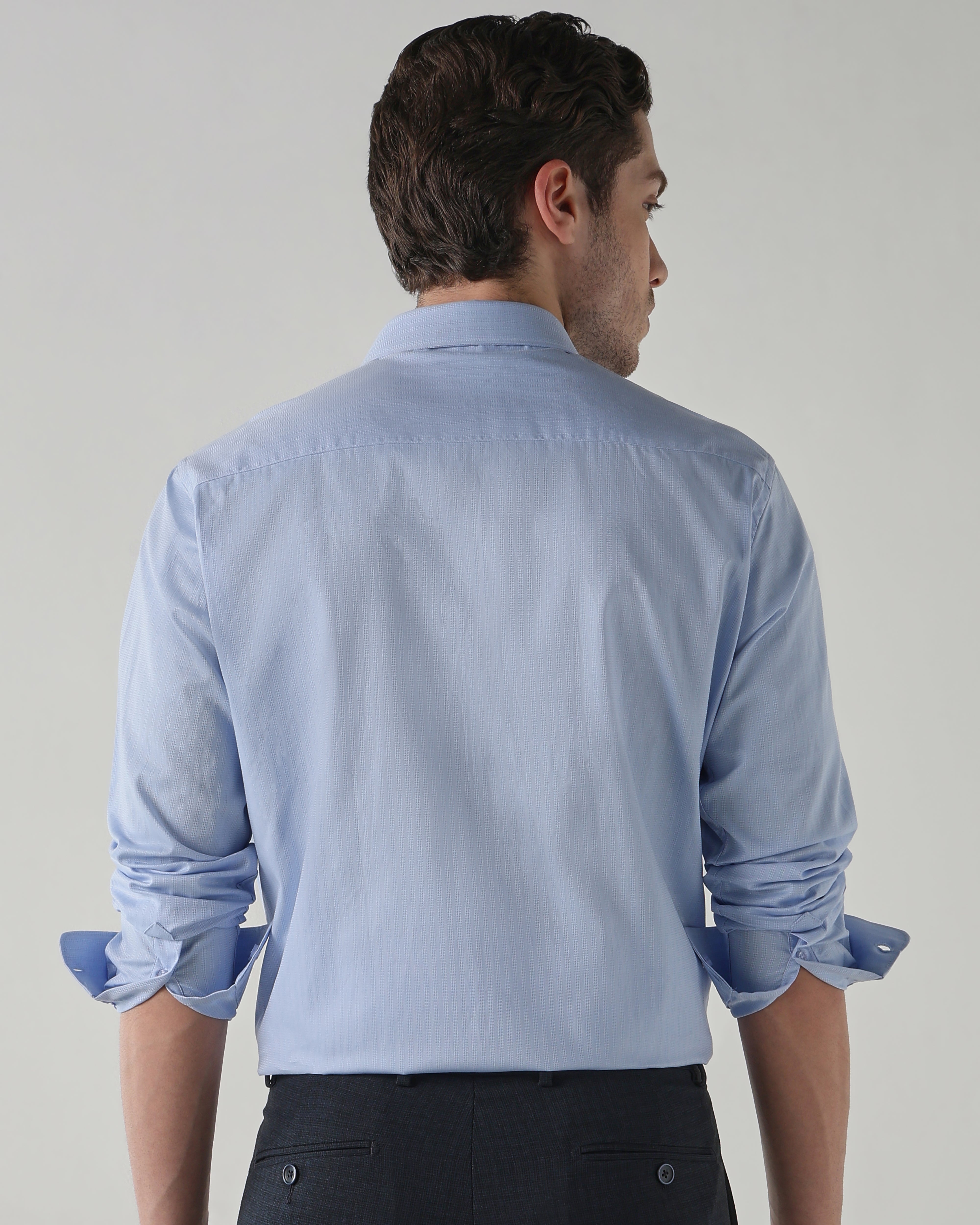 Men Regular Fit Shirt Sky Blue