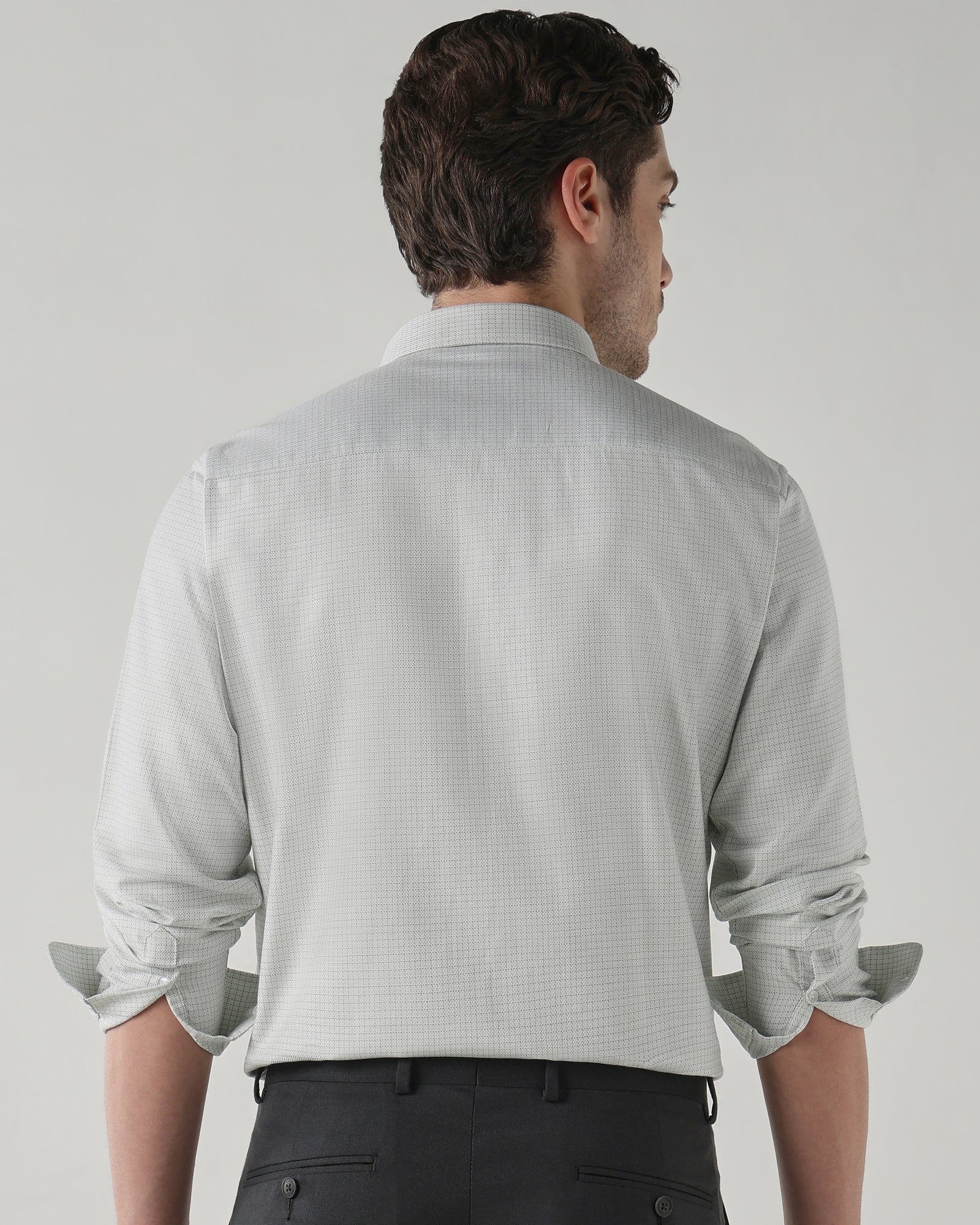 Men Regular Fit Shirt Grey