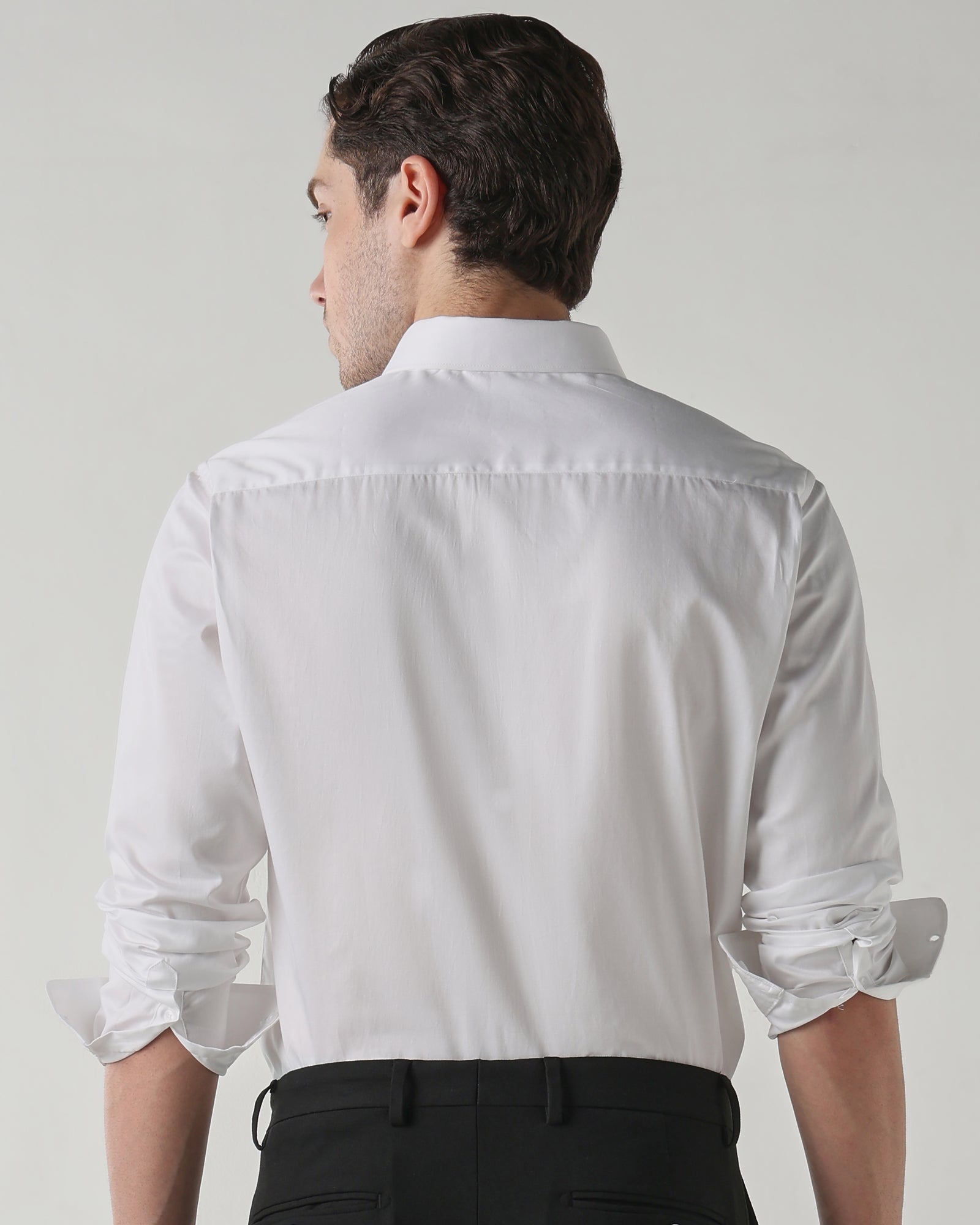 Men Slim Fit Shirt White