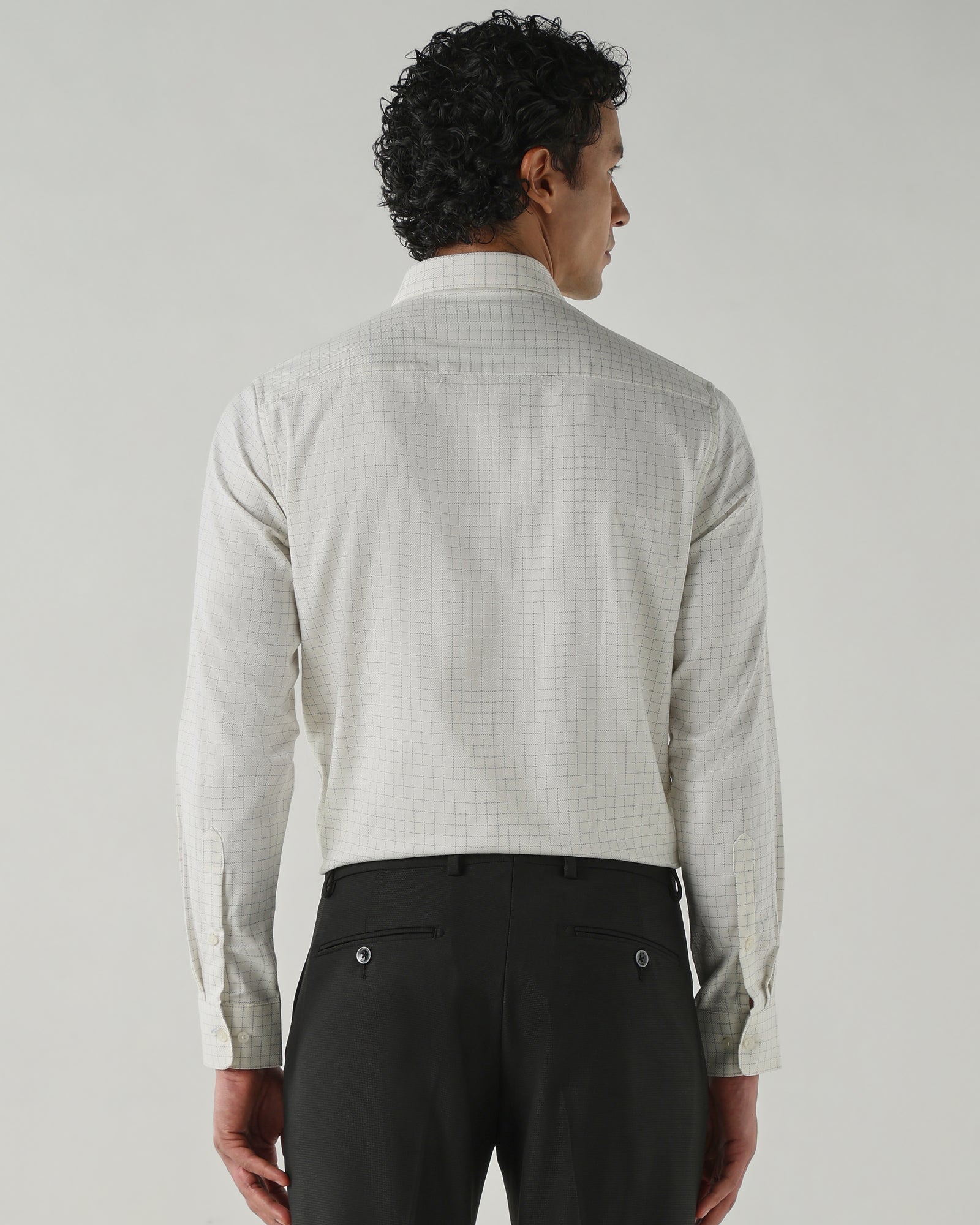 Men Slim Fit Shirts Cream