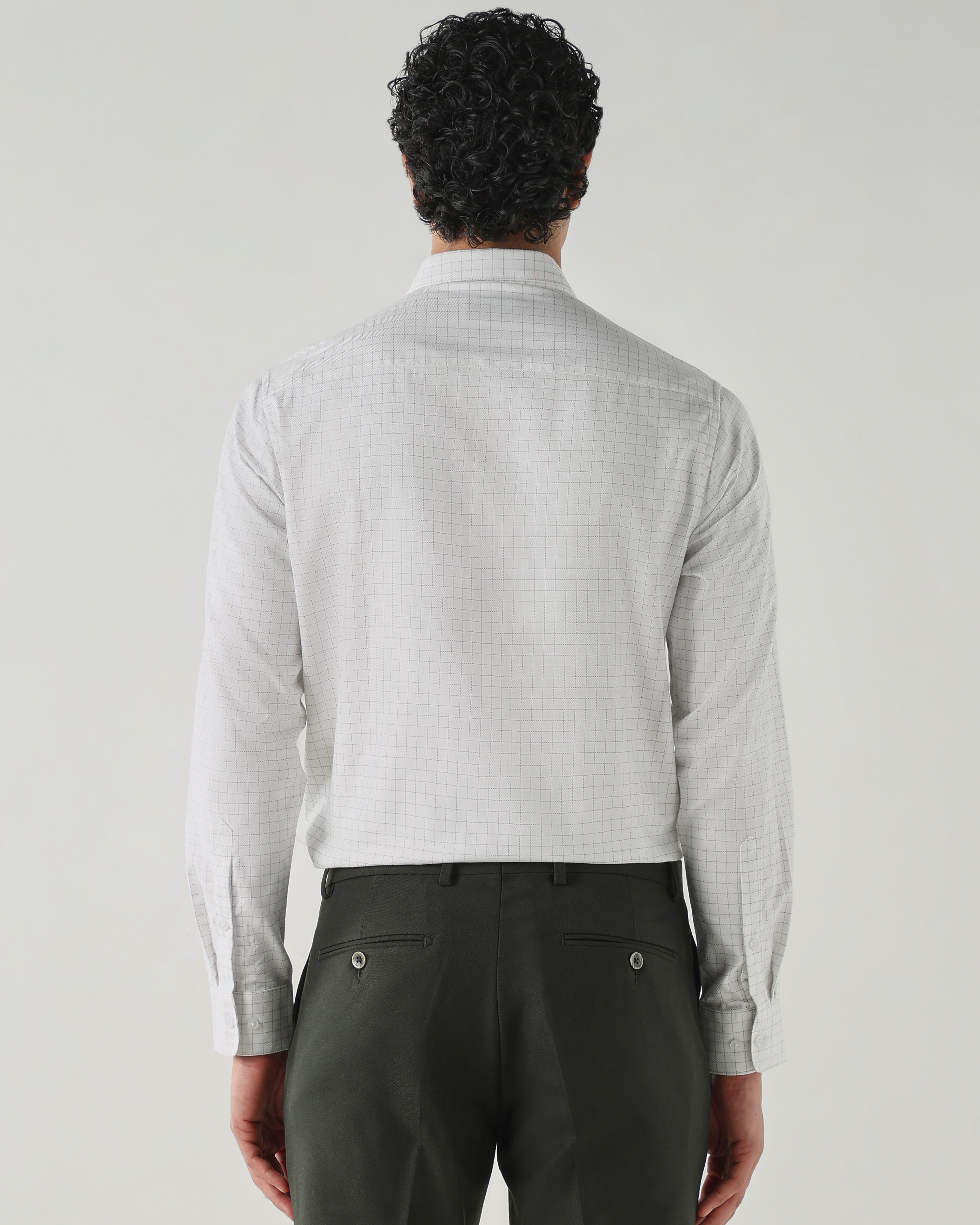 Men Slim Fit Shirts White