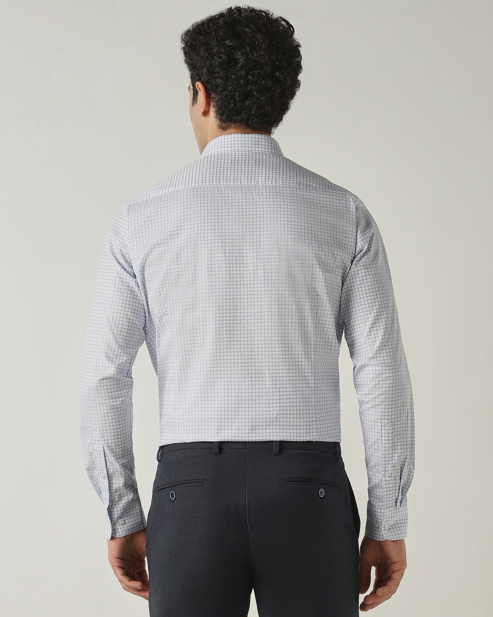 Shirt Blue Slim Fit 100% Cotton