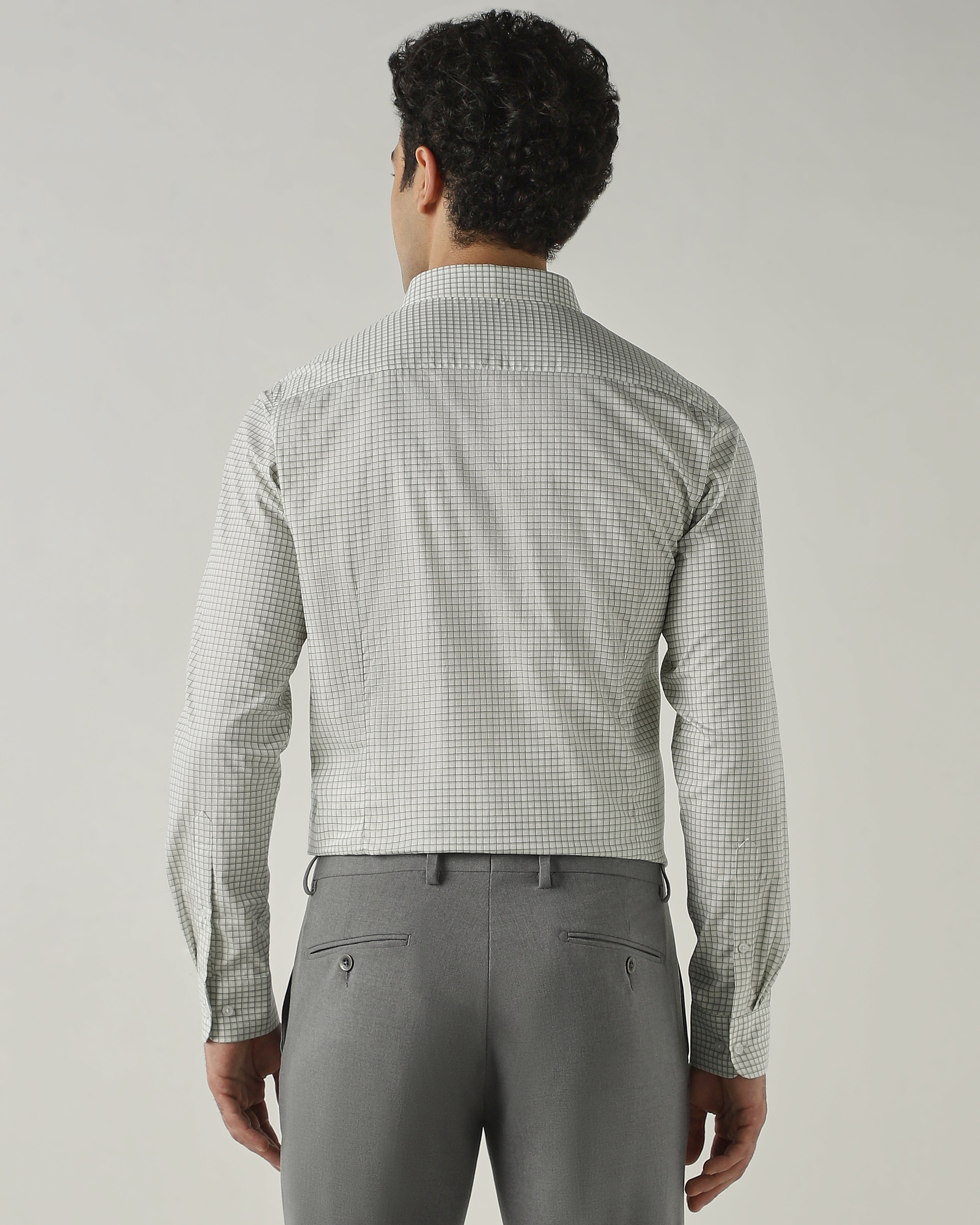 Shirt Green Slim Fit 100% Cotton