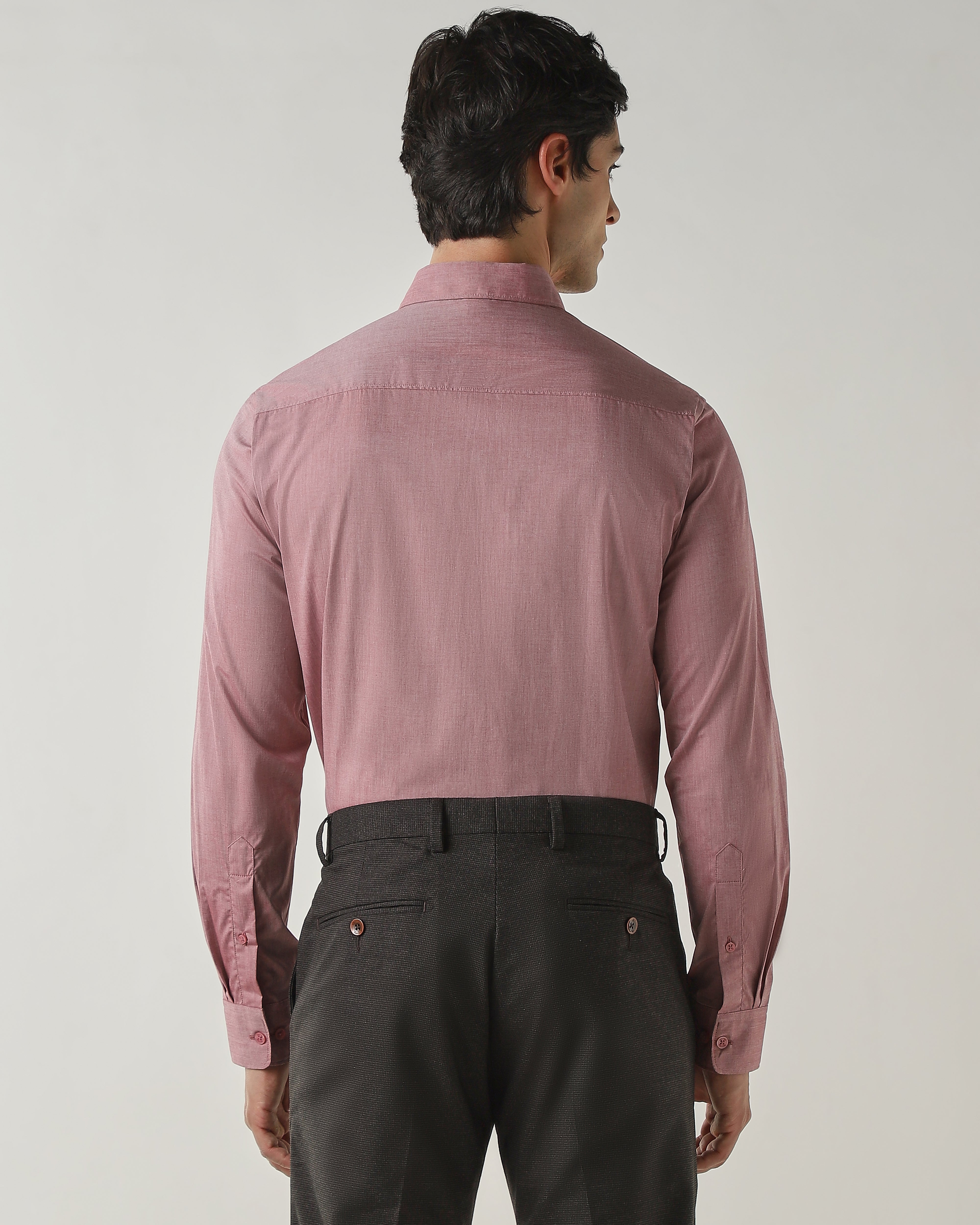 Slim Fit Shirt Maroon