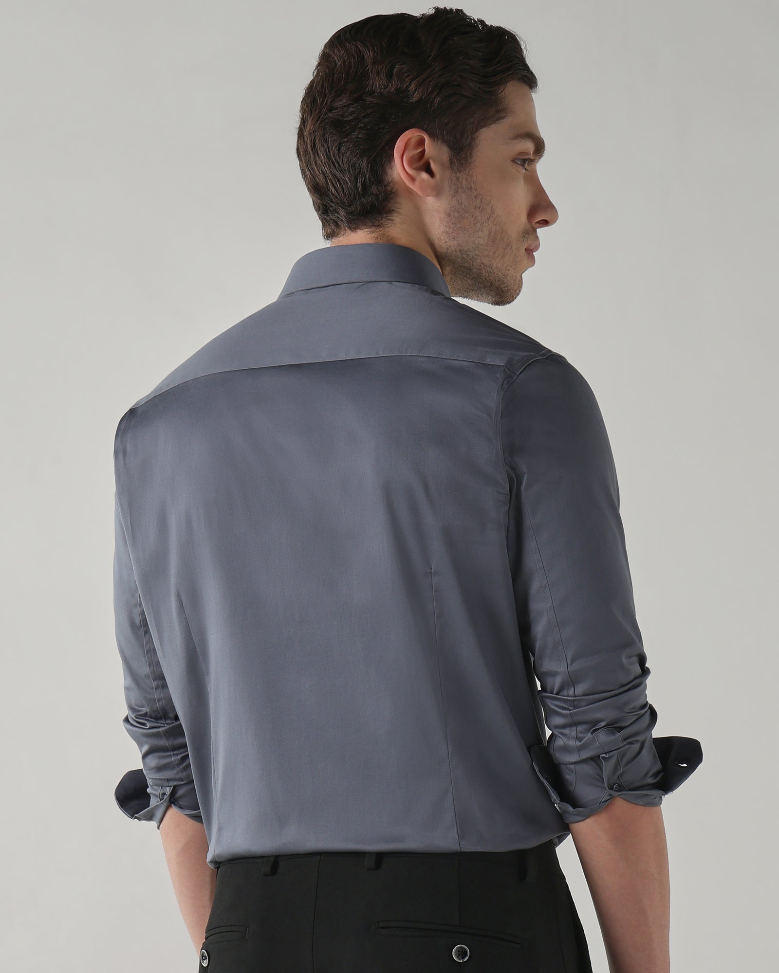 Men Regular Fit Shirt Mercury Grey