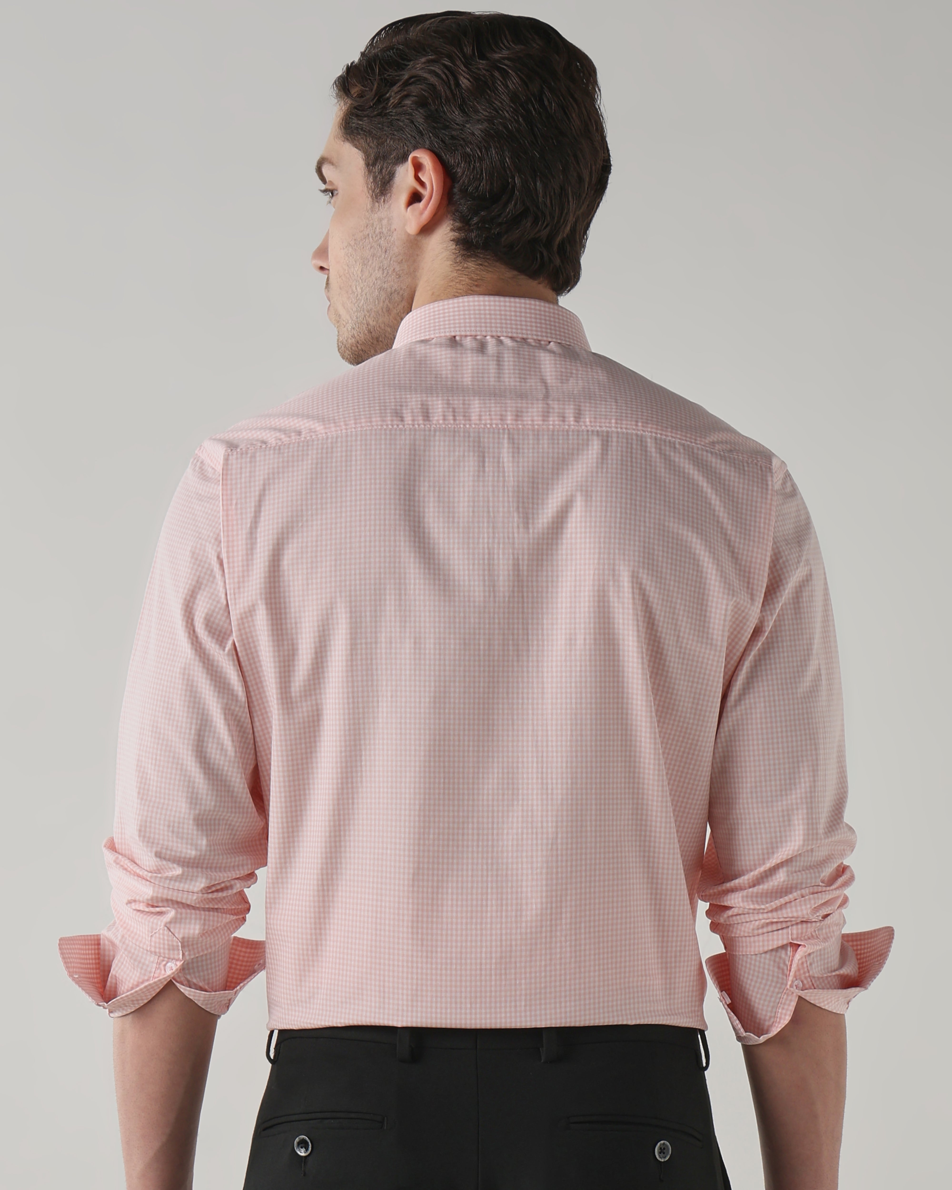 Men Regular Fit Shirt White/Light Orange