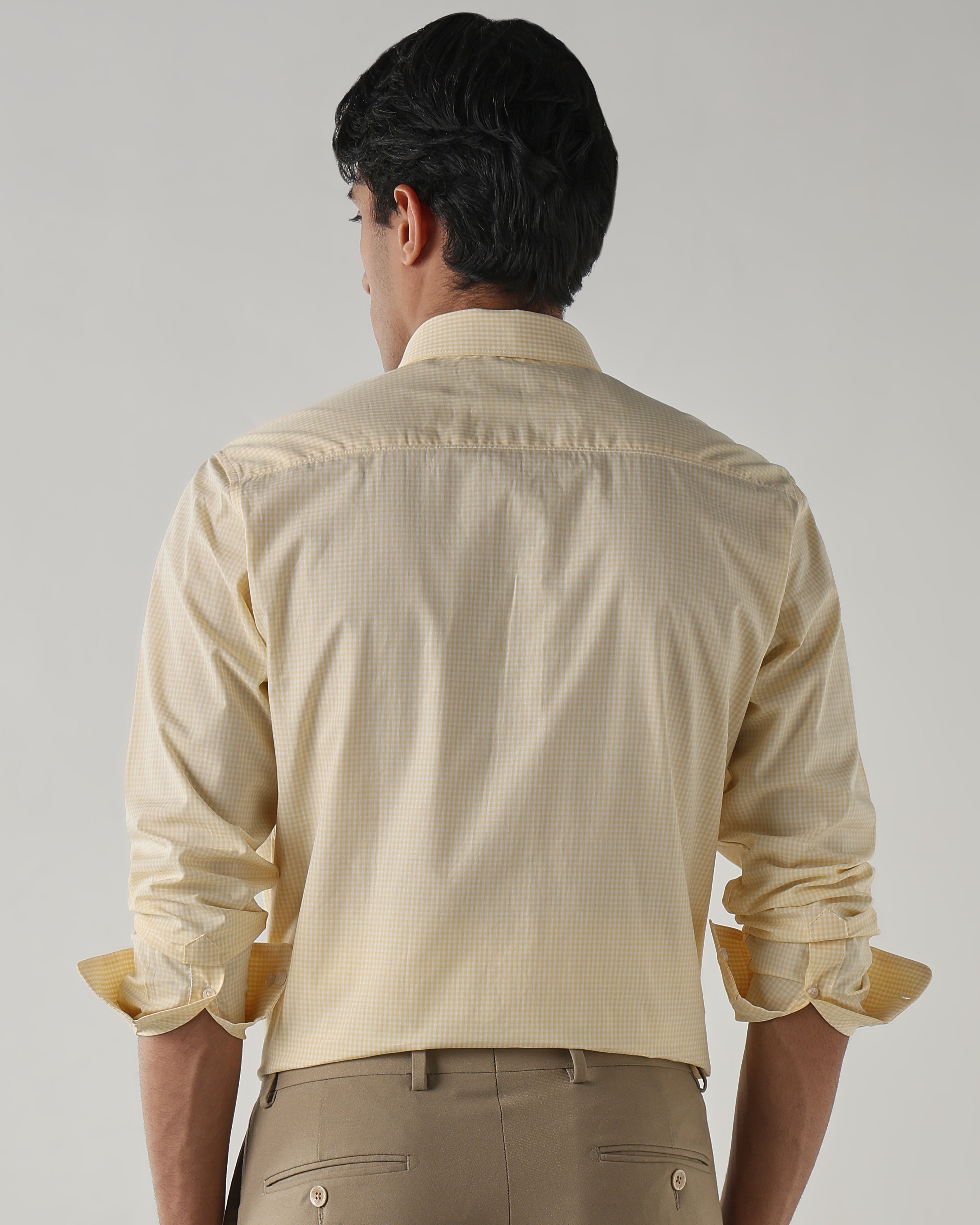 Men Regular Fit Shirt White/Yellow