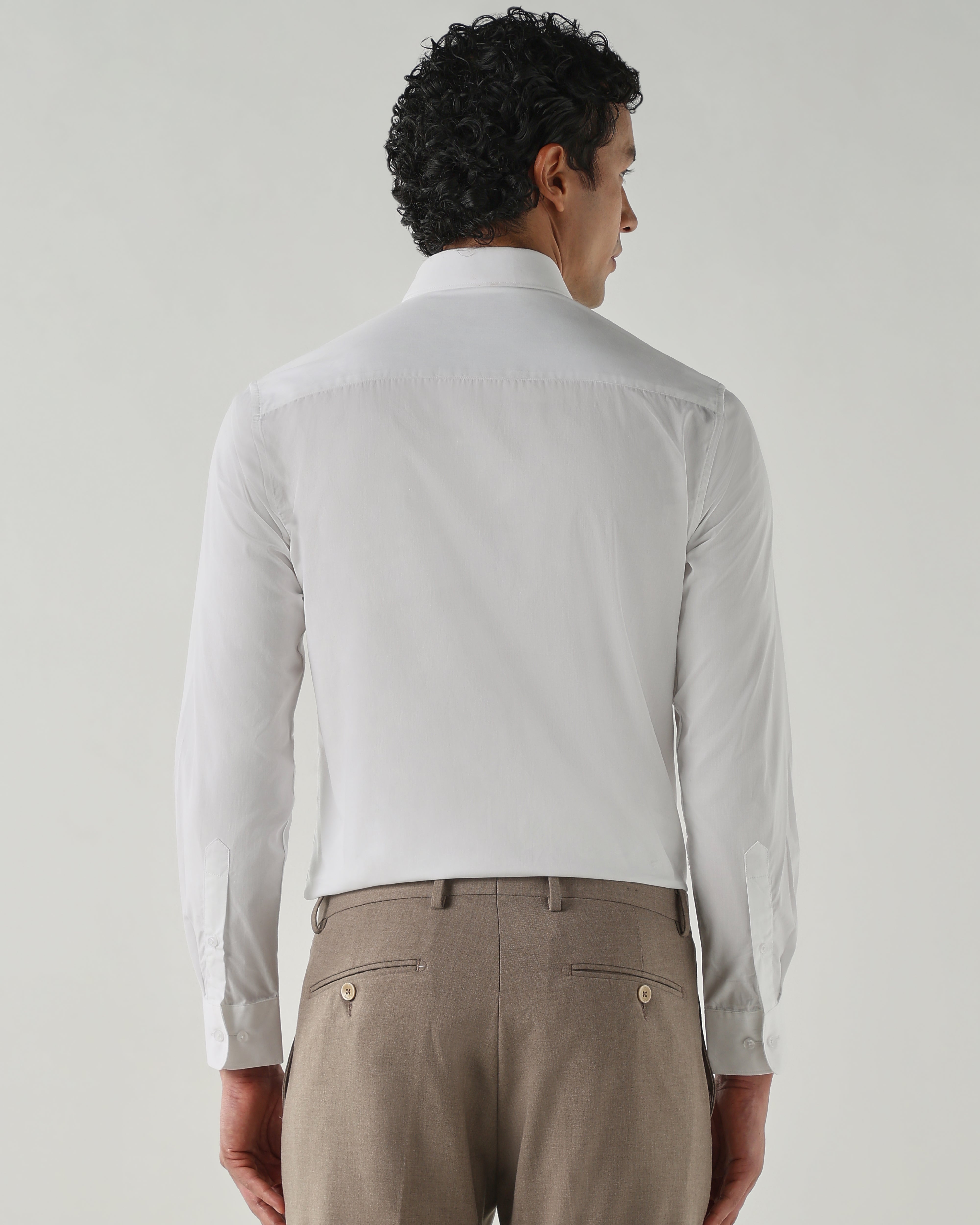 Men Slim Fit Shirts White