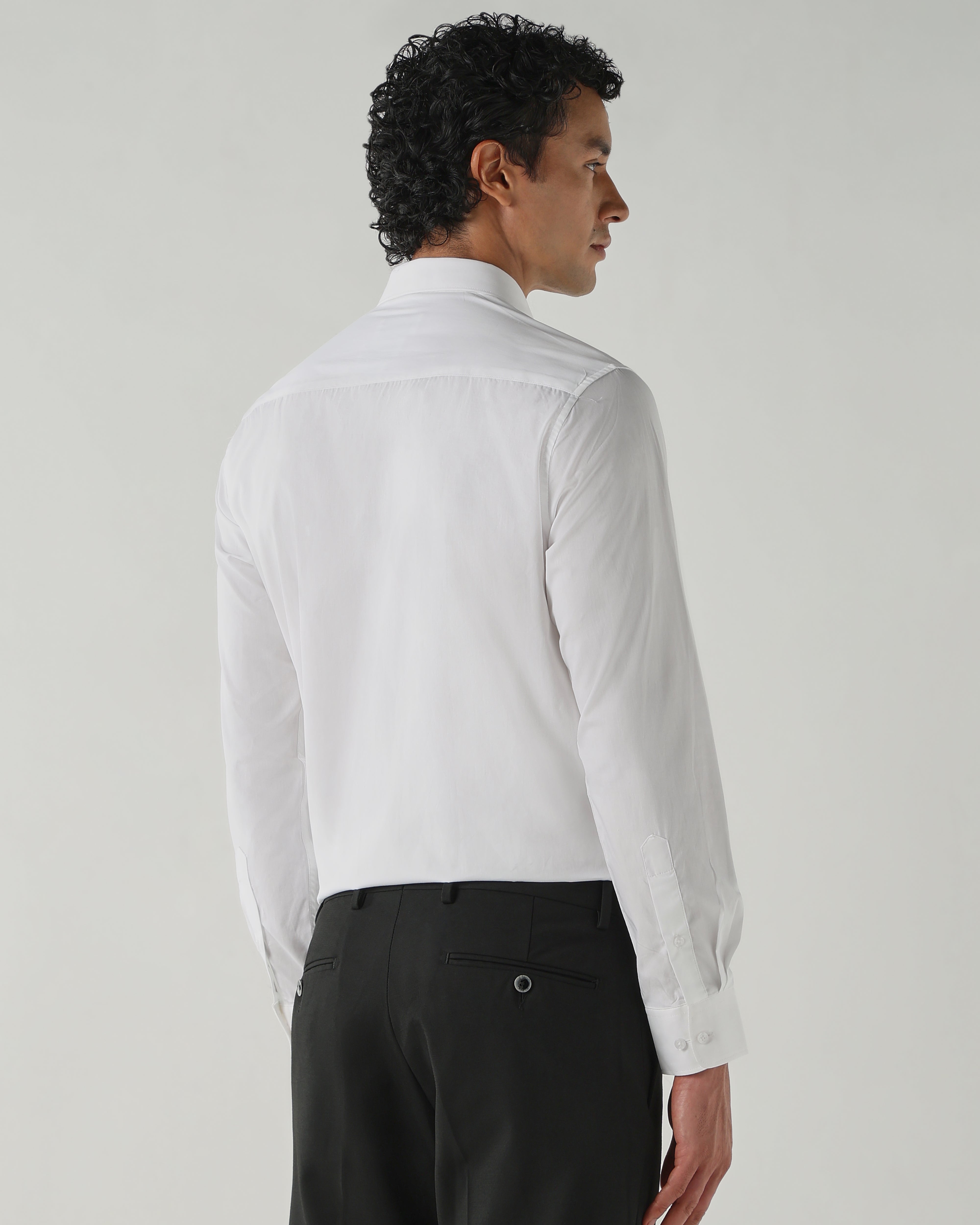 Men Slim Fit Shirts White