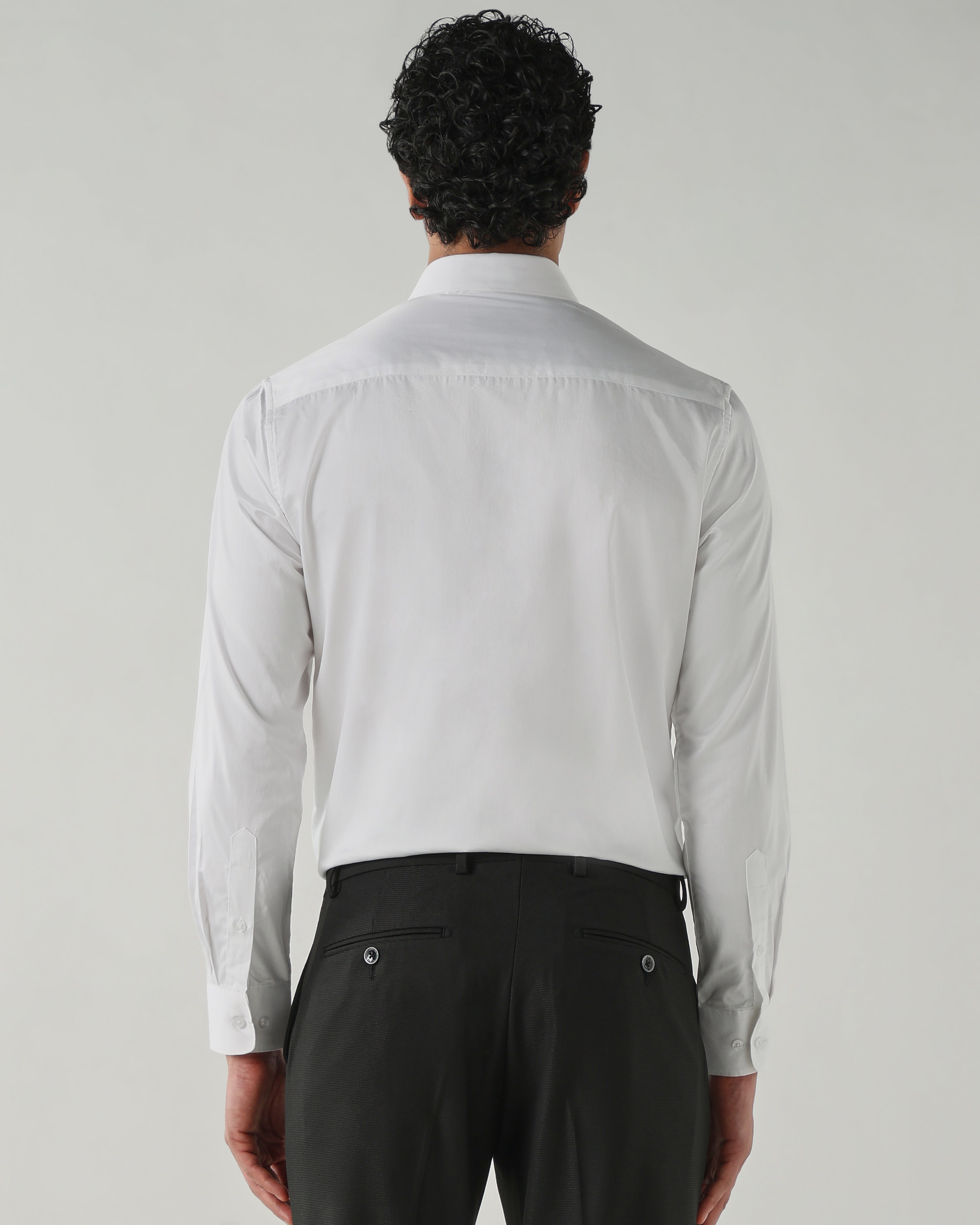 Men Slim Fit Shirts White
