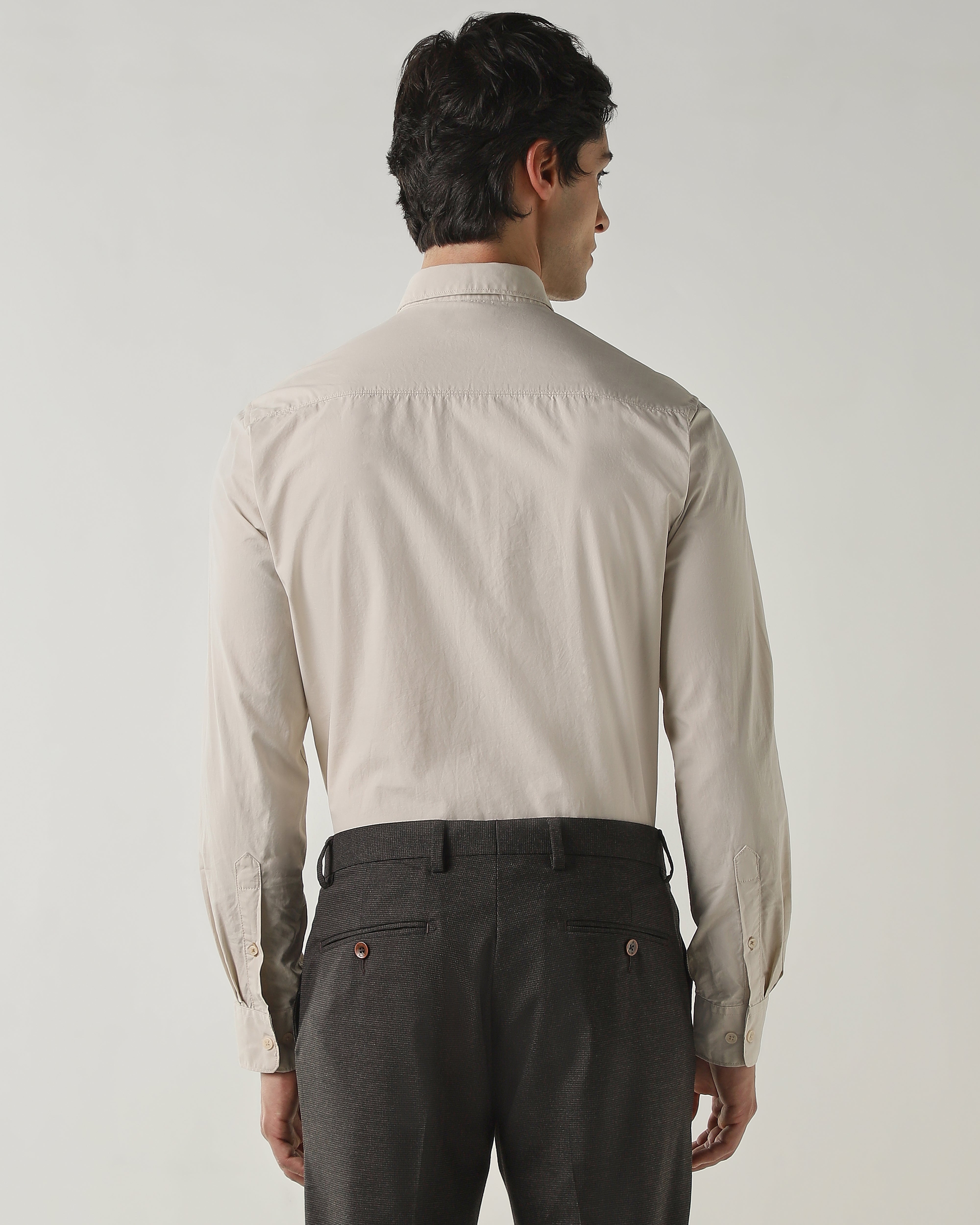 Slim Fit Shirt Cream
