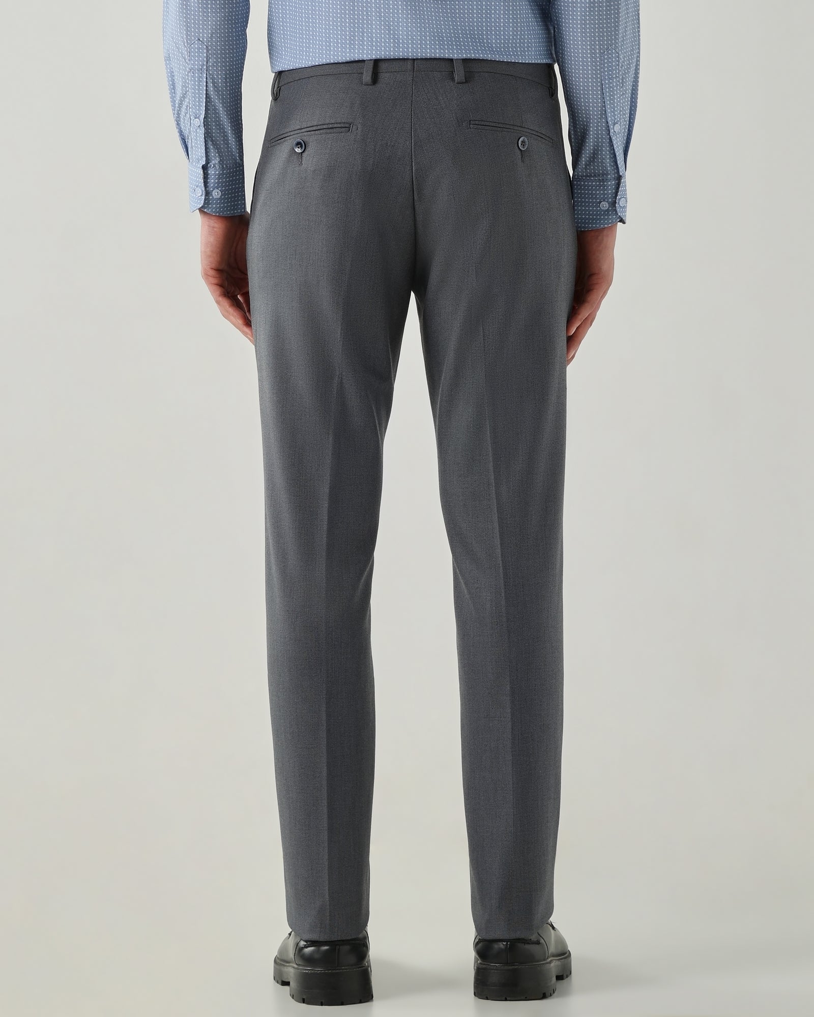 Men Tailor Fit Trousers Dk Grey