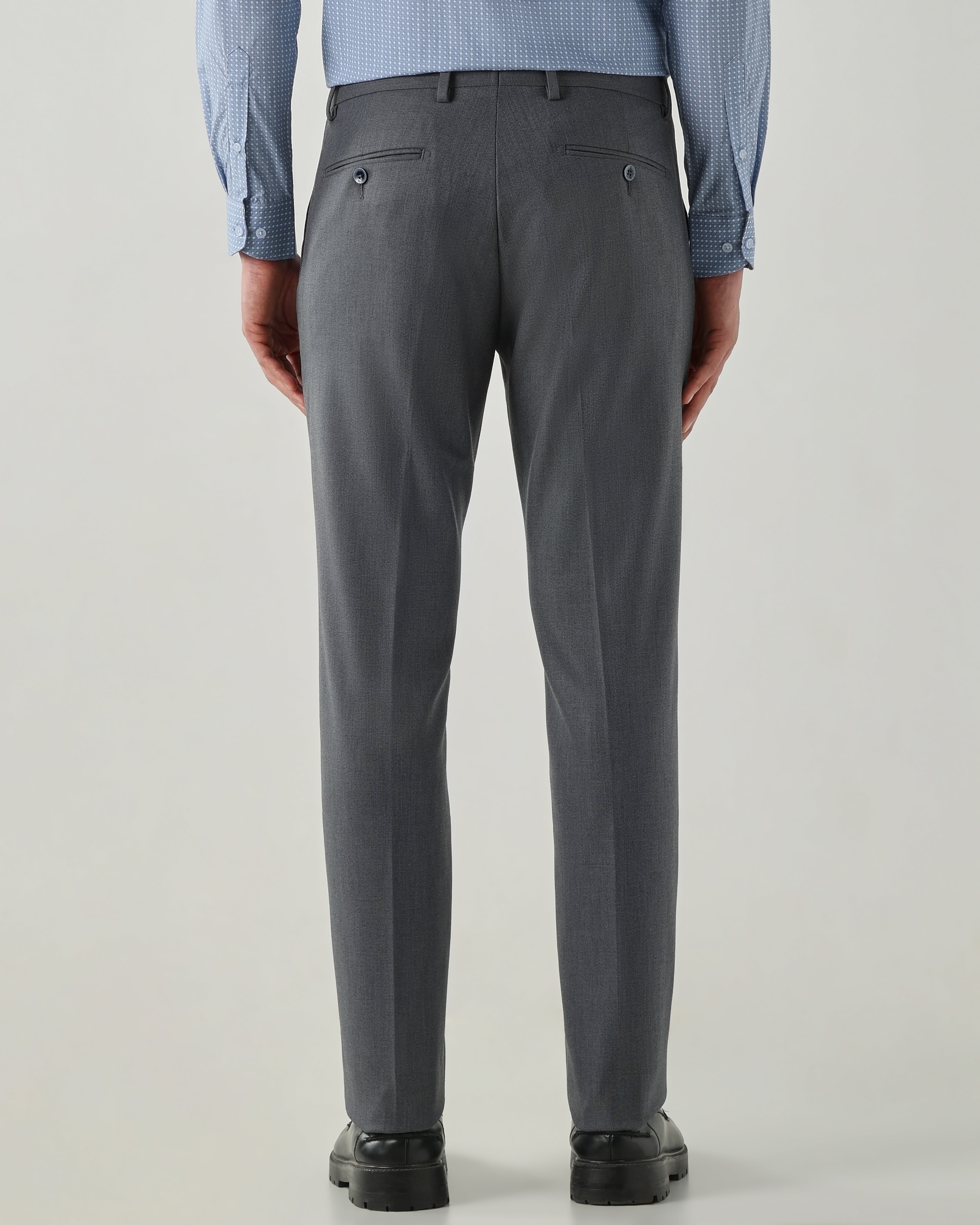 Men Tailor Fit Trousers Dk Grey