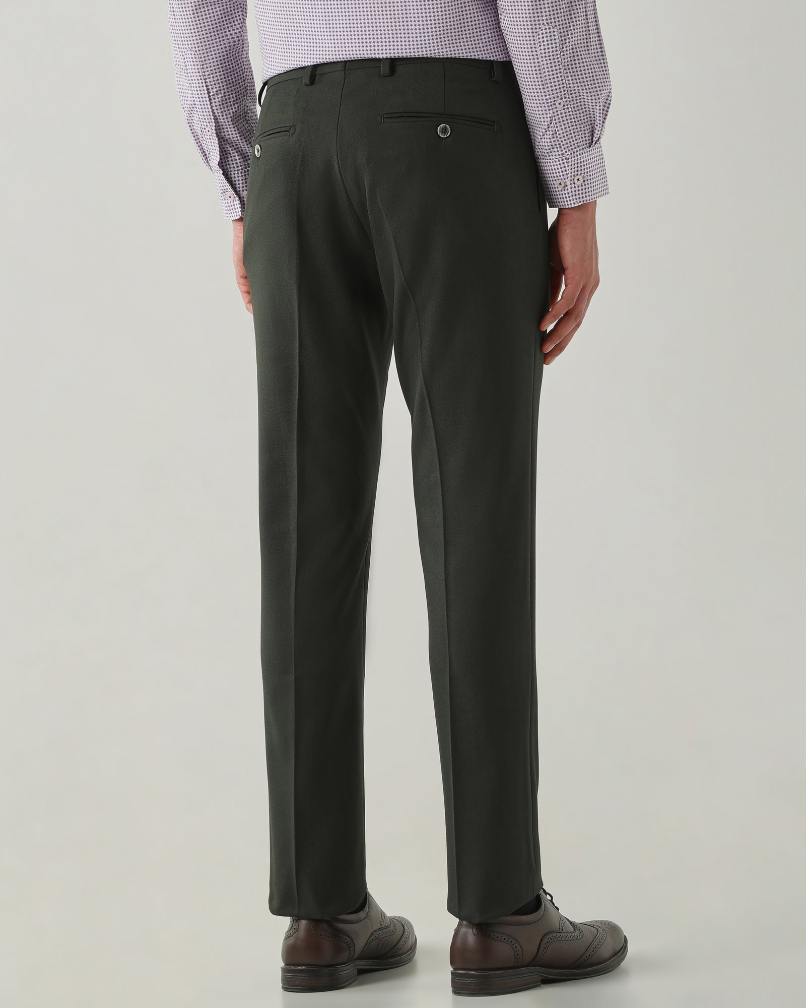 Men Tailor Fit Trousers Green