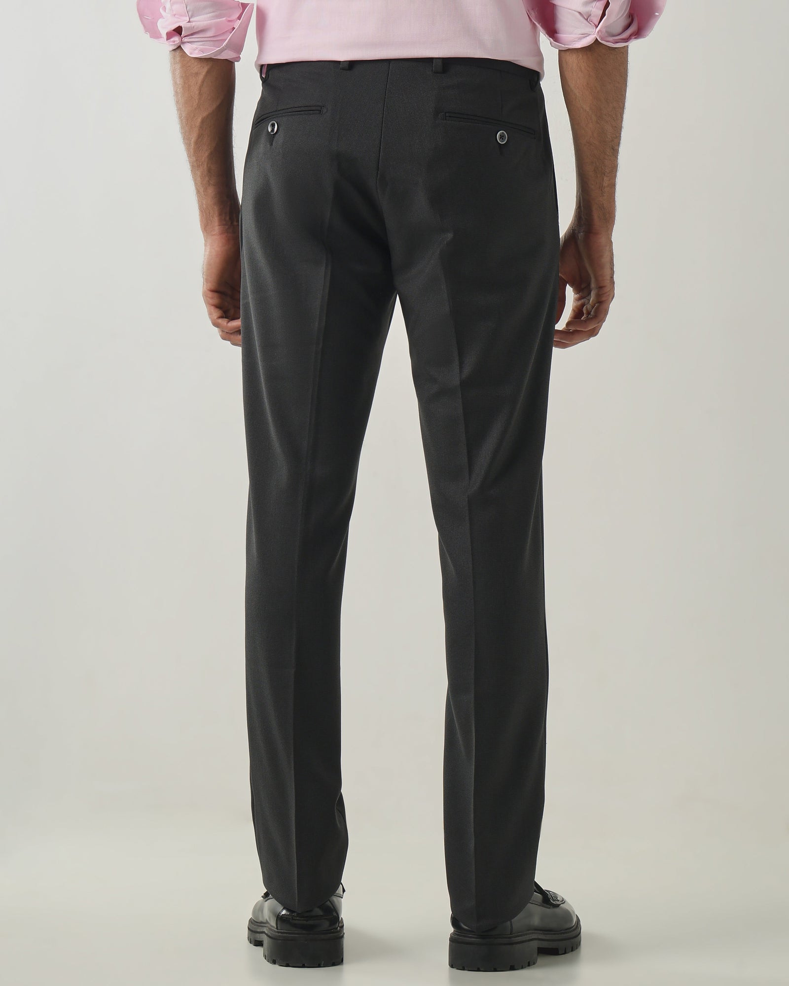 Black Tailor Fit Fashion Formal Trousers