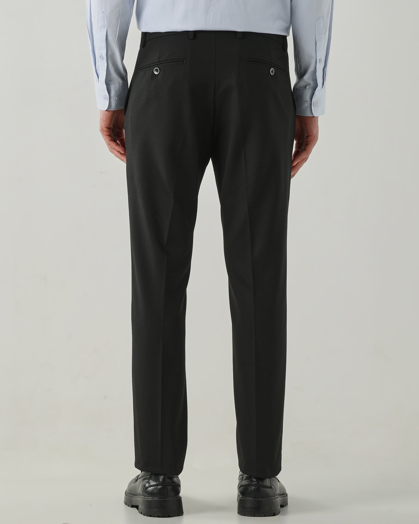 Men Tailor Fit Trousers Black