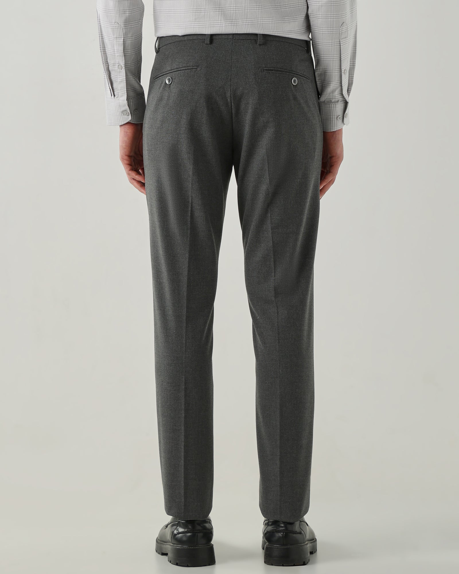 Men Tailor Fit Trousers Coal