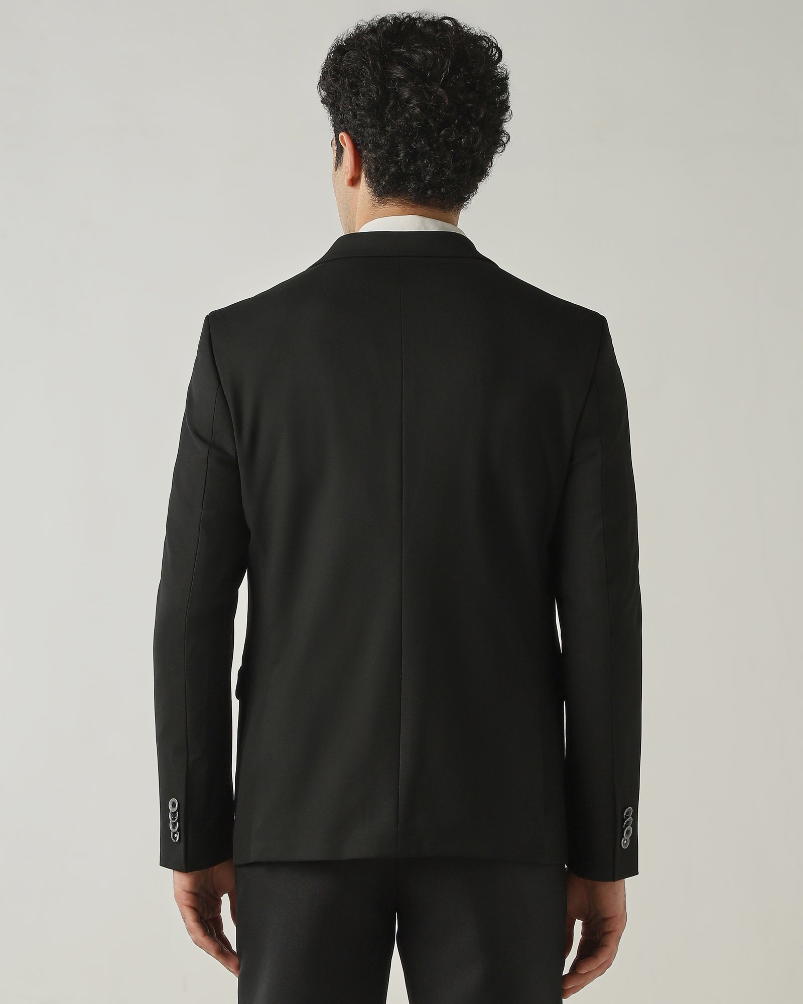 Blazer Black Tailor Fit Polyviscose