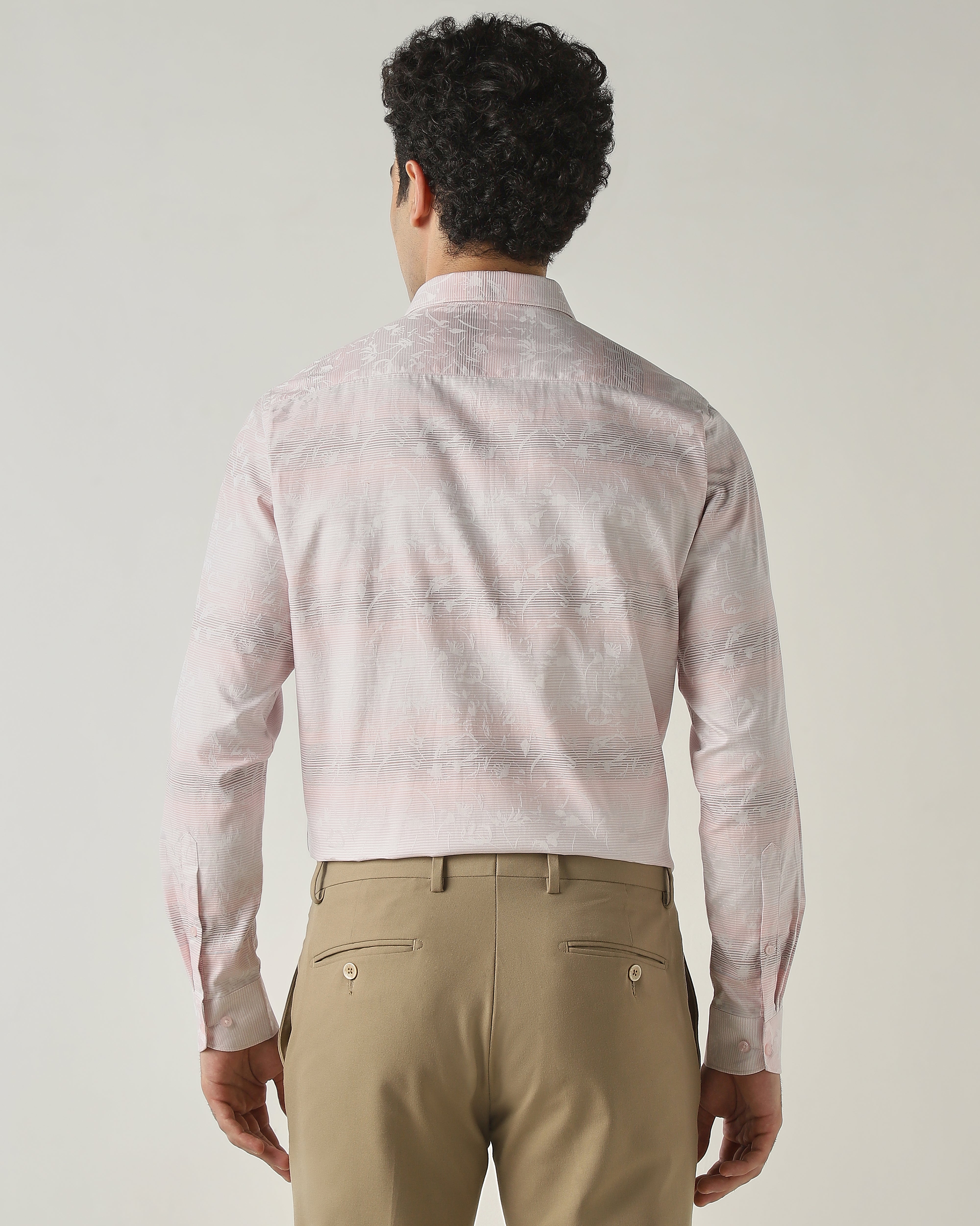 Shirt Pink Slim Fit 100% Cotton