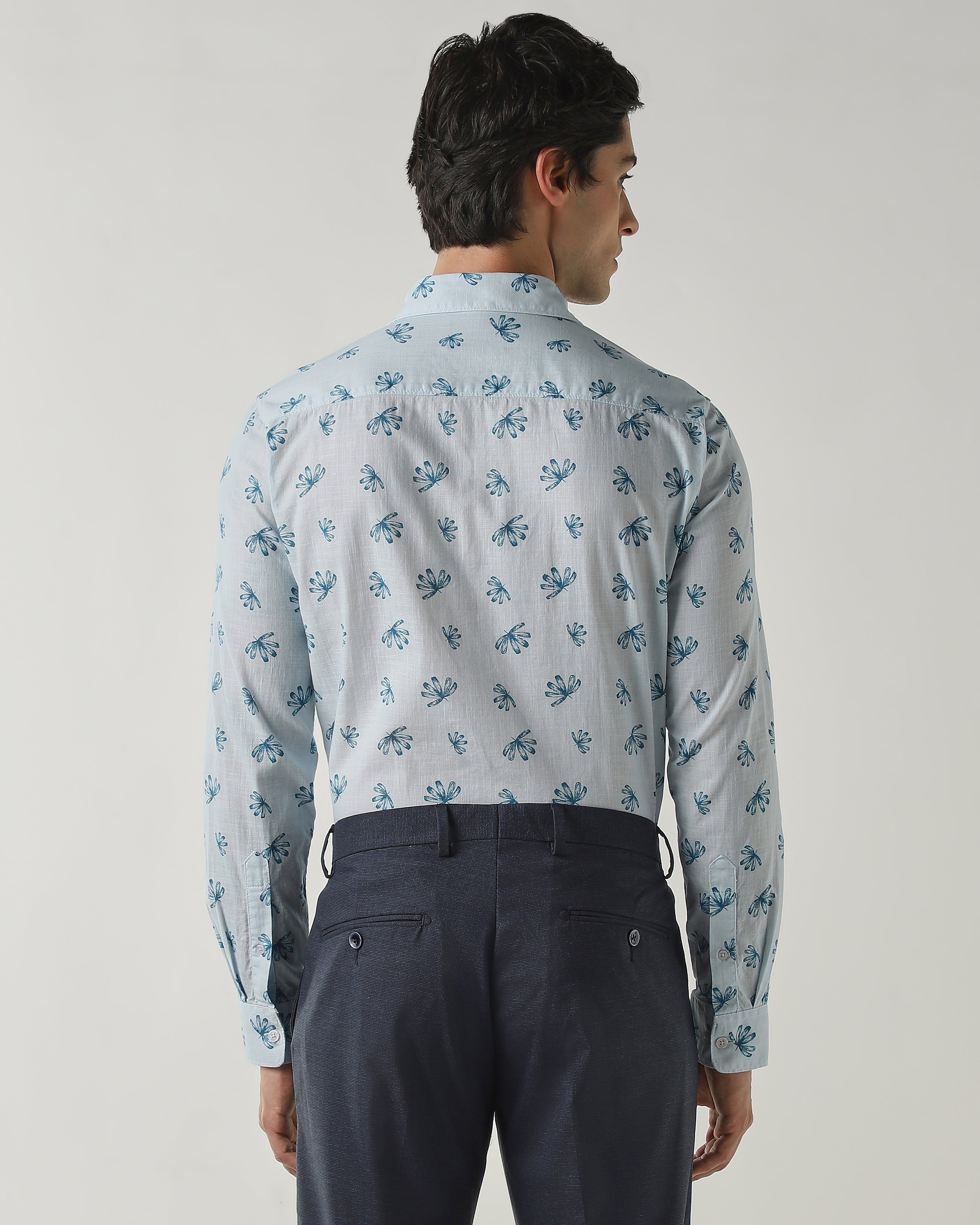Slim Fit Shirt Powder Blue