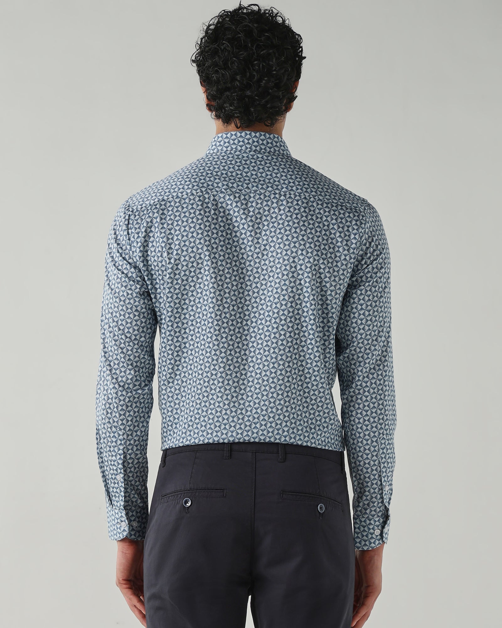 Men Slim Fit Shirts Sky Blue
