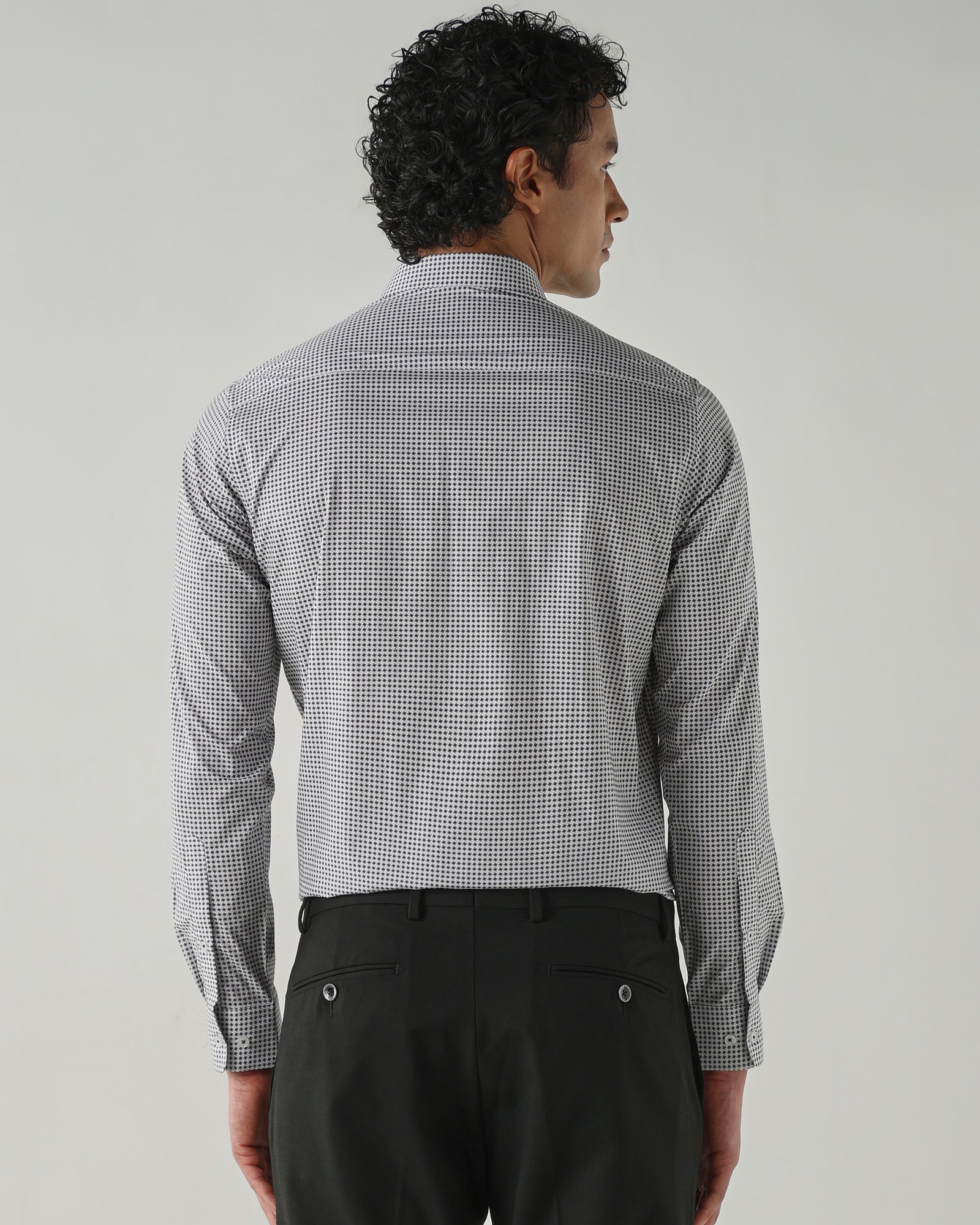 Men Slim Fit Shirts Black