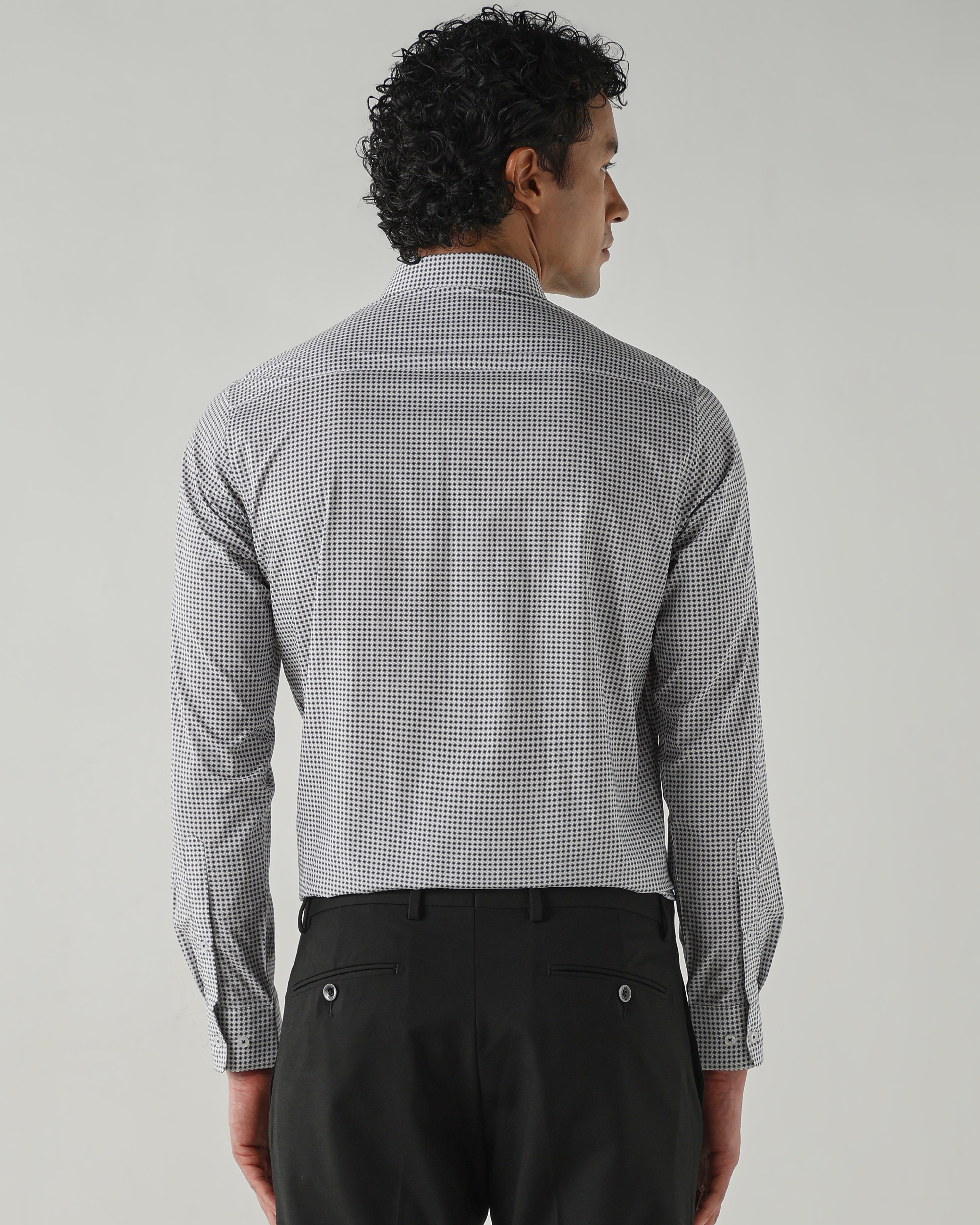 Men Slim Fit Shirts Black