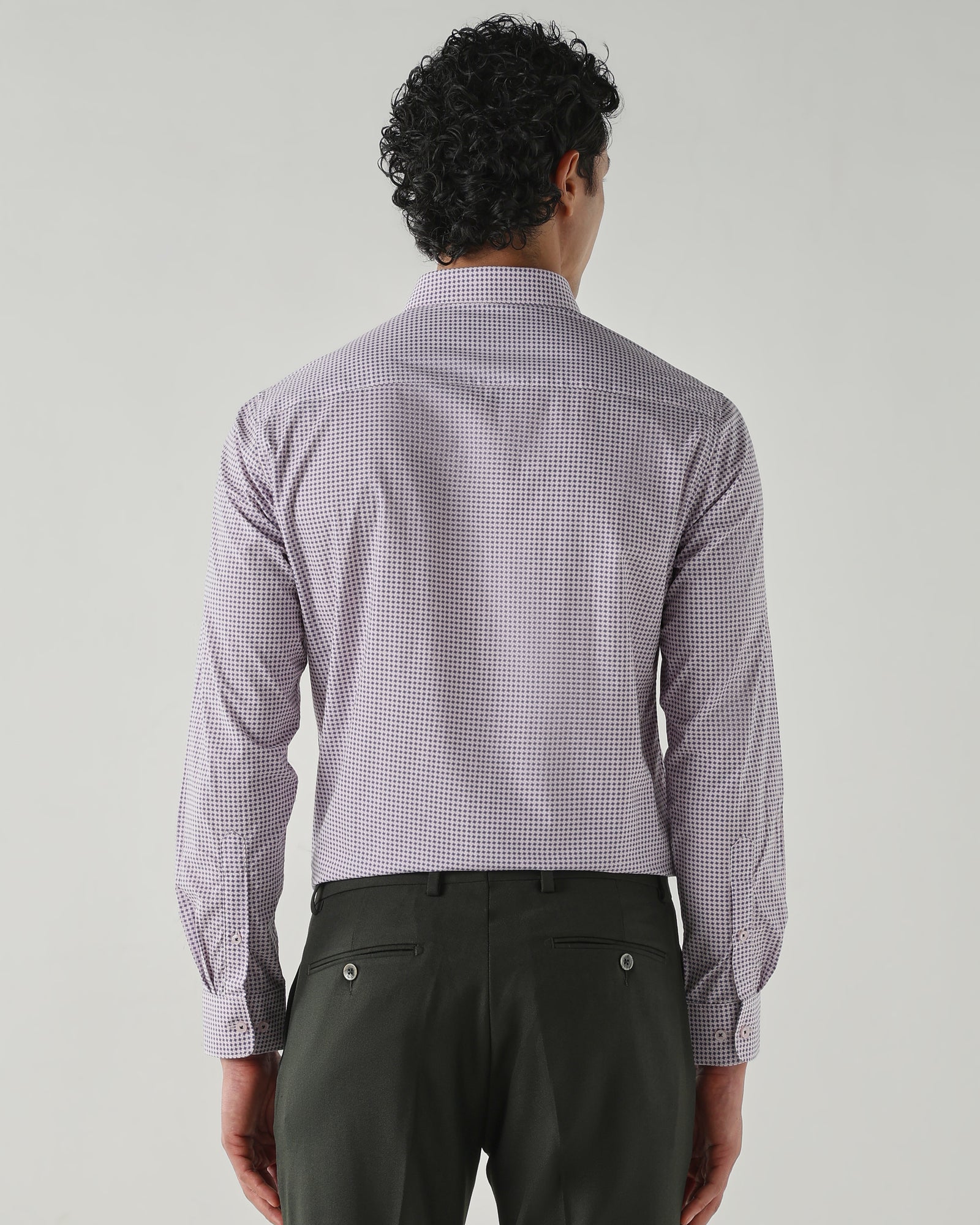 Men Slim Fit Shirts Purple