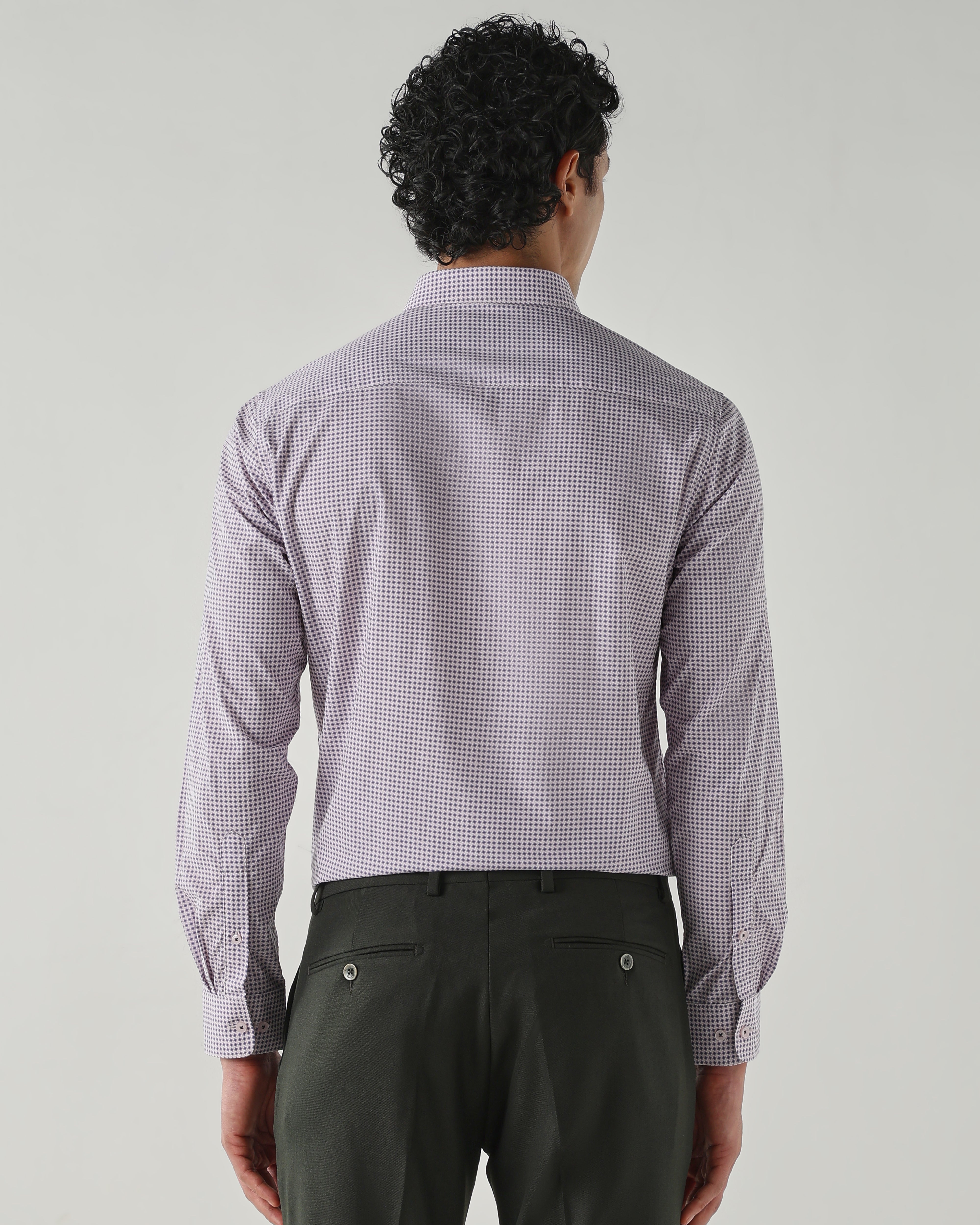 Men Slim Fit Shirts Purple